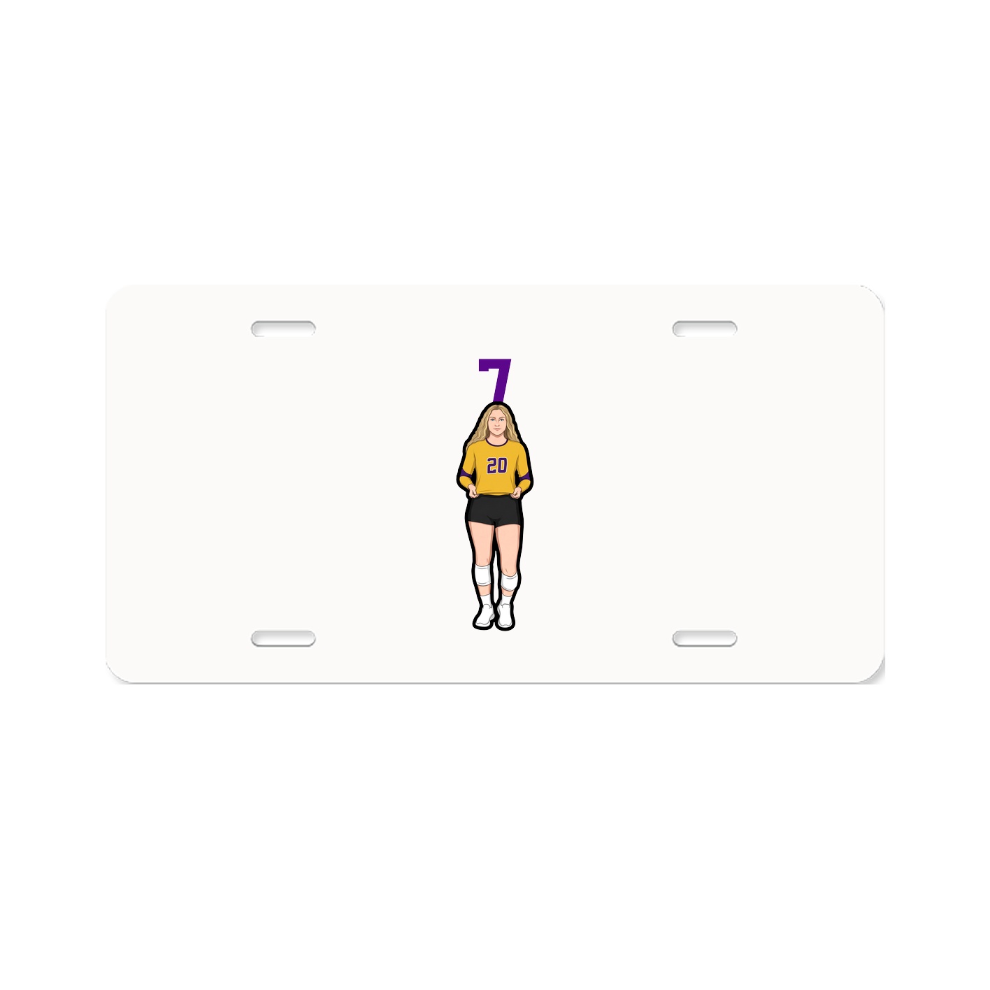 License Plate — Number Top in Classic