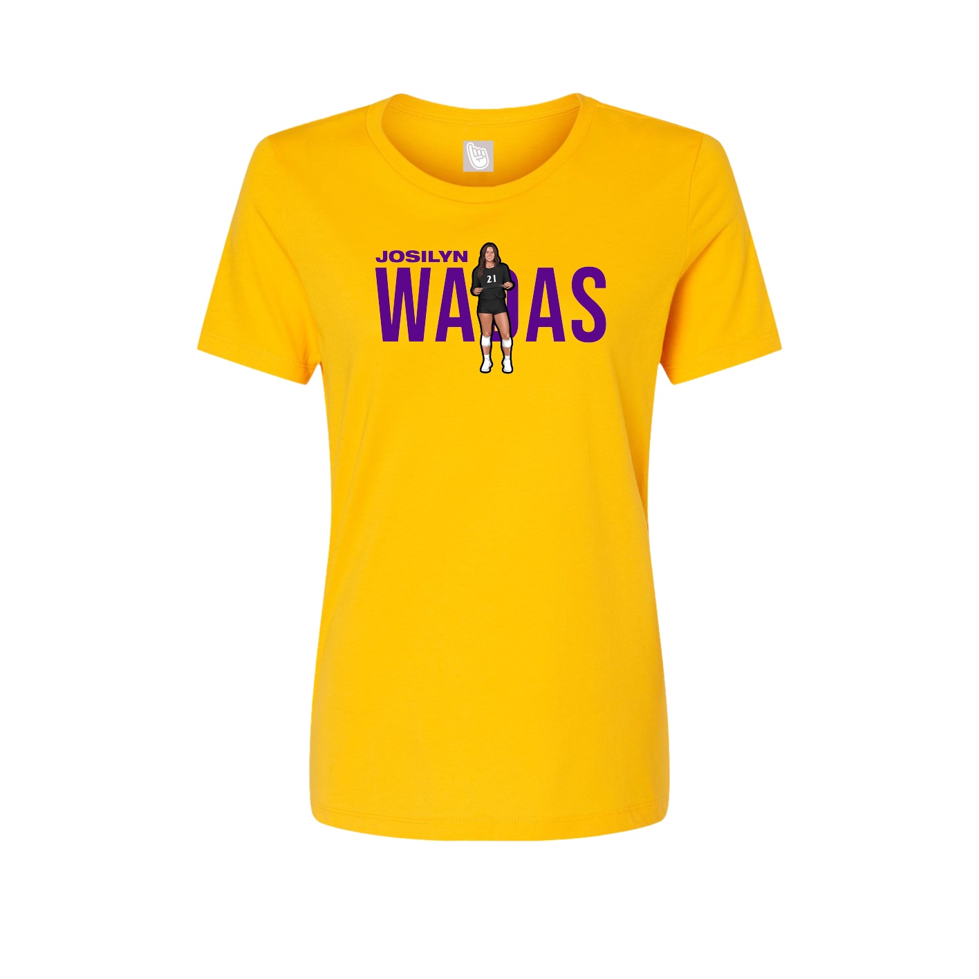 Fitted Women's Tee — Player Name in Gold