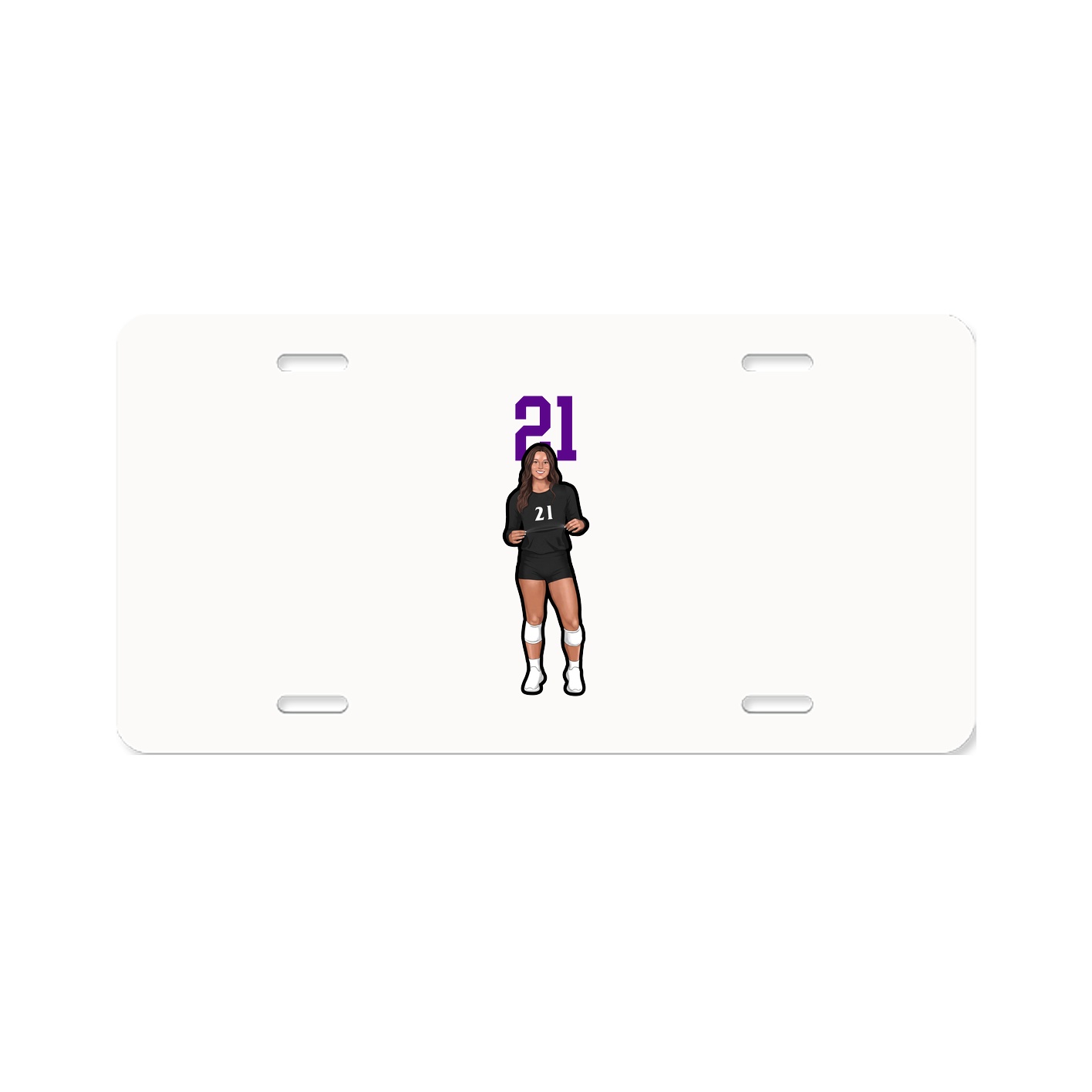 License Plate — Number Top in Classic