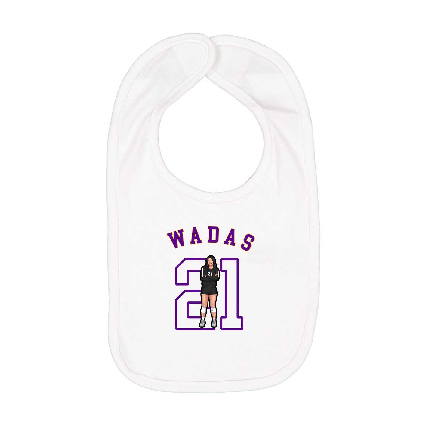 Infant Bib — Shirsey Arch in White