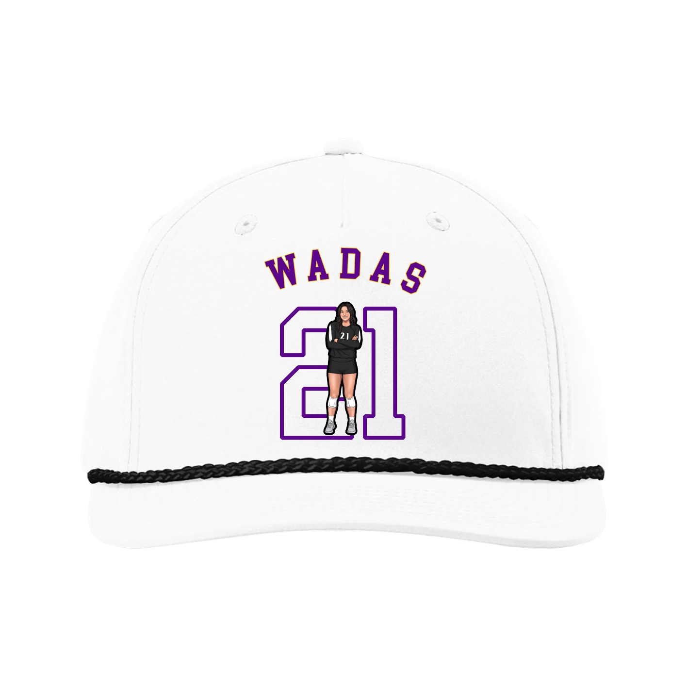 Five-Panel Classic Rope Cap — Shirsey Arch in White