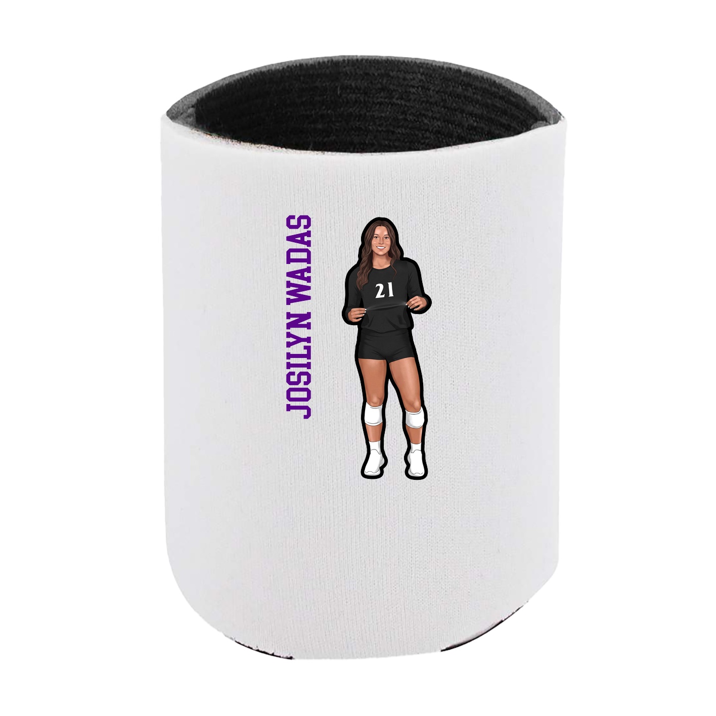 Can Holder — Name Vertical in White