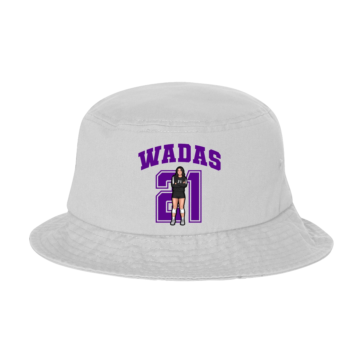 Bucket Cap — Number in White