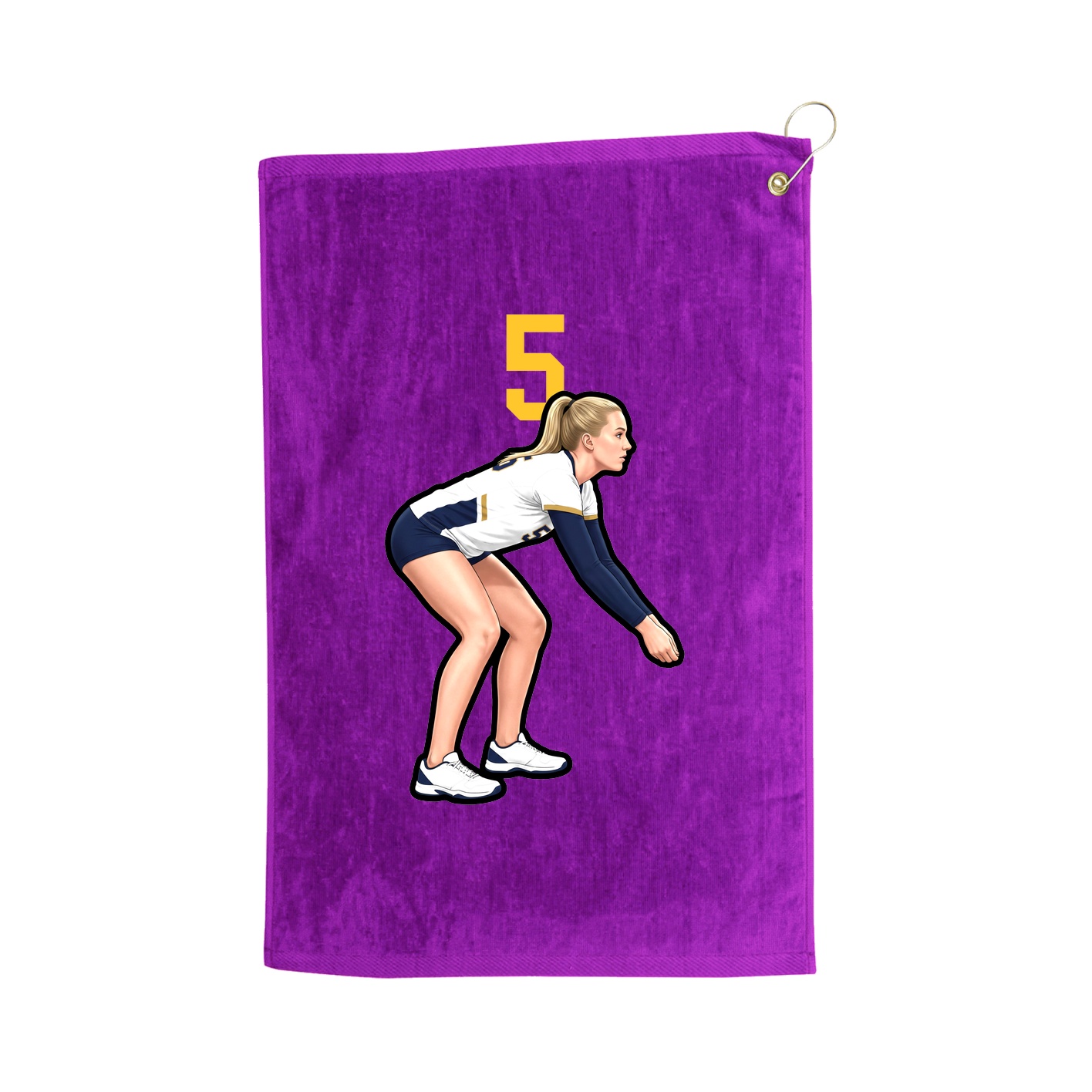 Golf Towel — Number Top in Purple