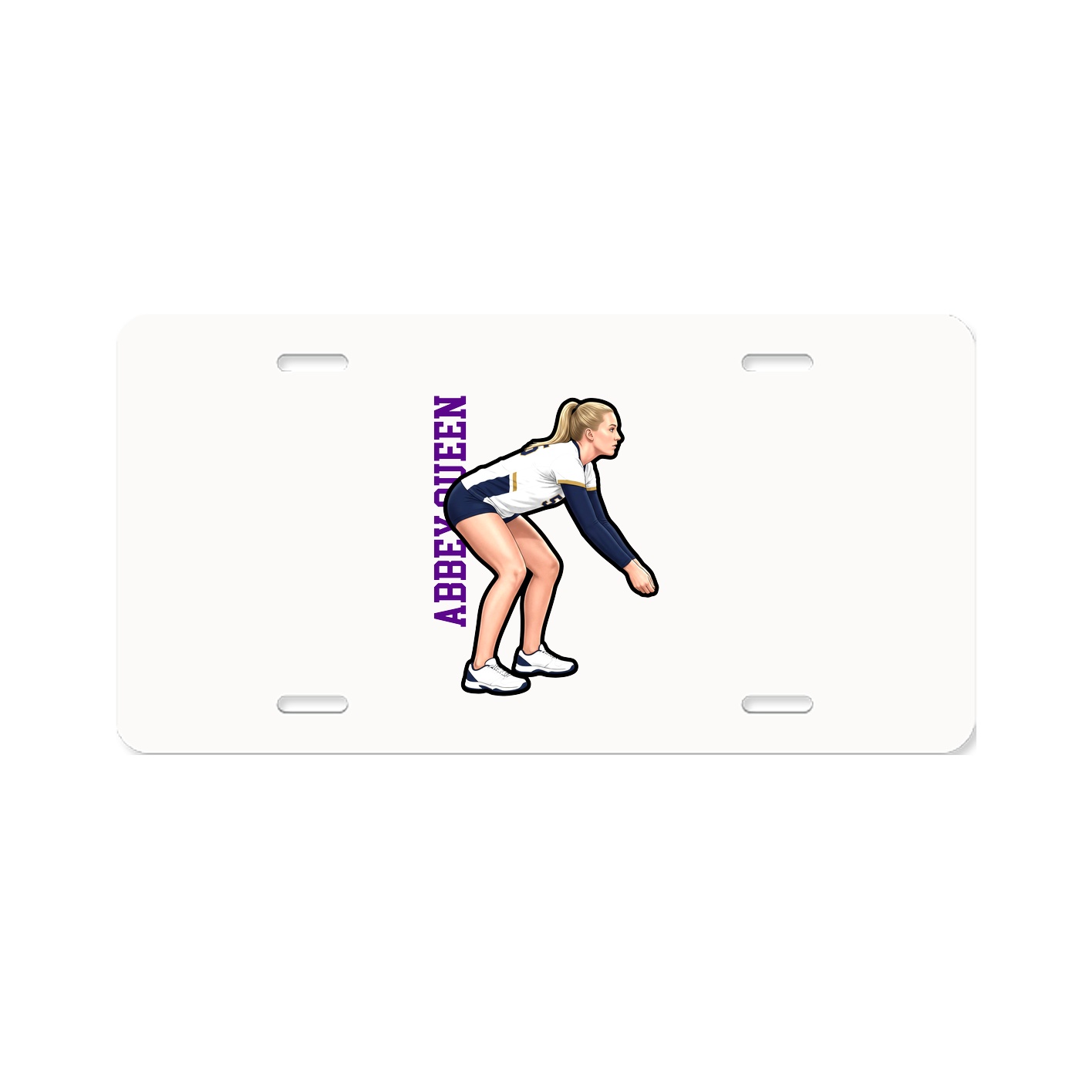 License Plate — Name Vertical in Classic