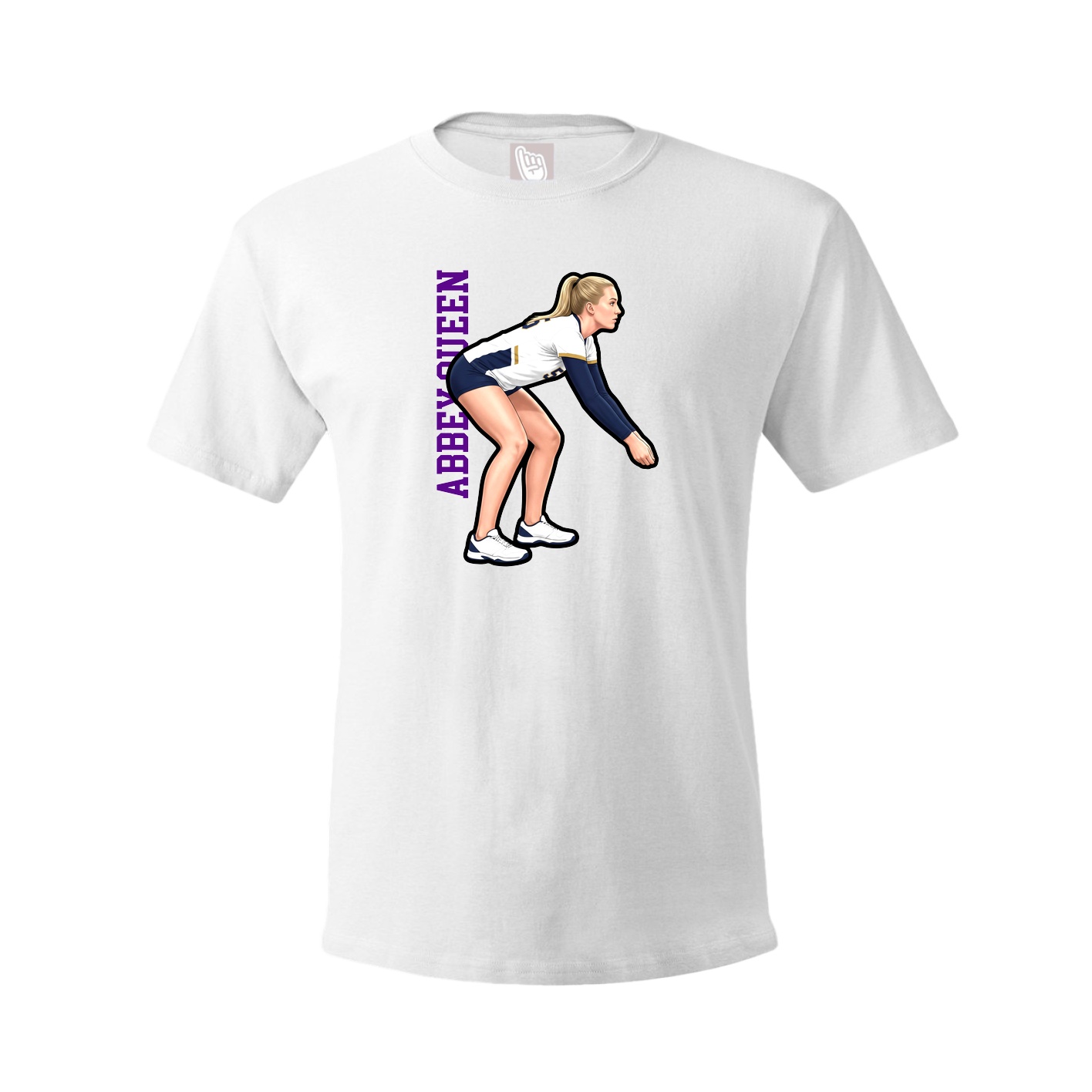 Youth Tee — Name Vertical in White