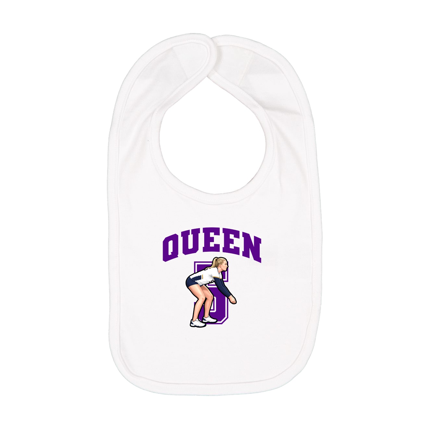 Infant Bib — Number in White