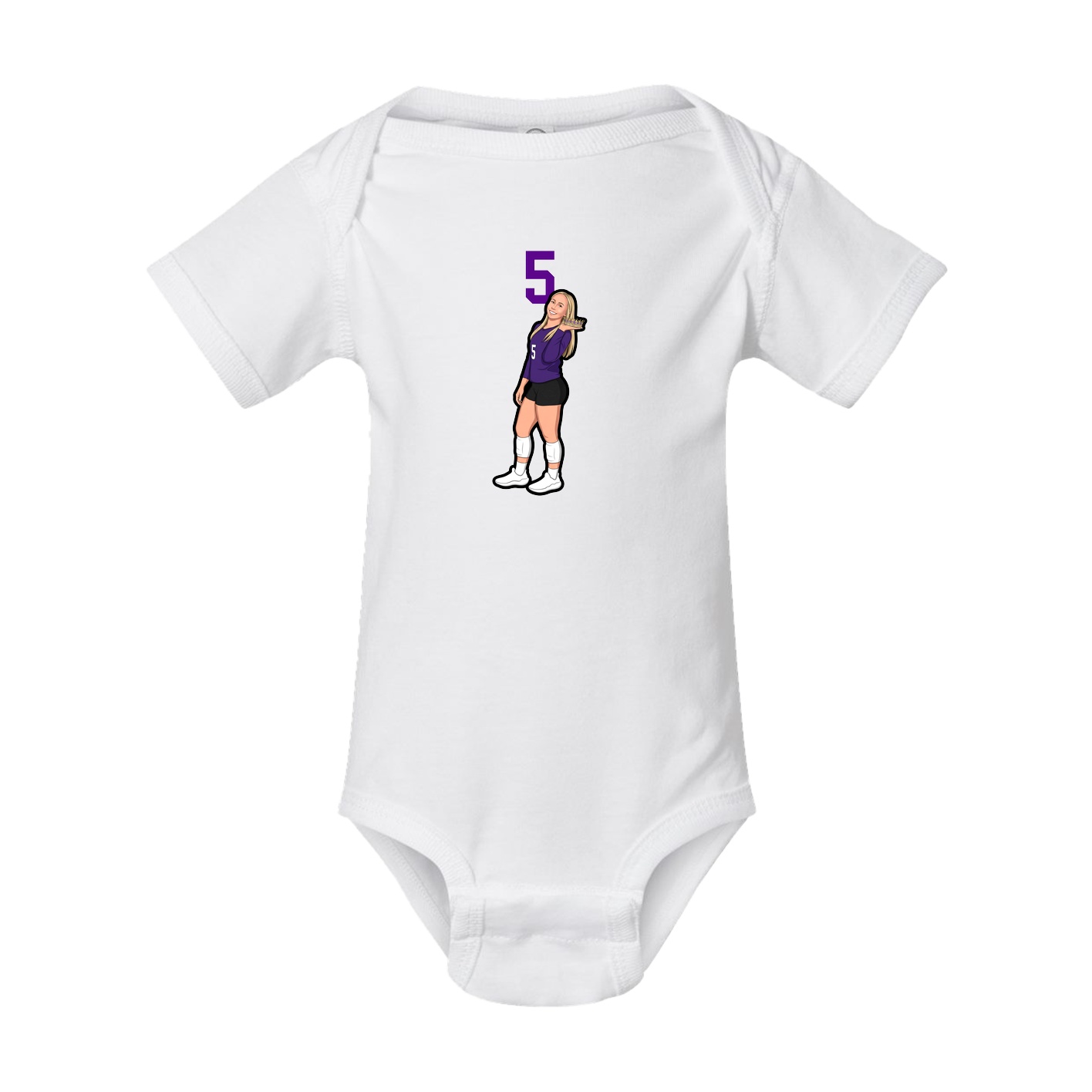 Baby Onesie — Number Top in White