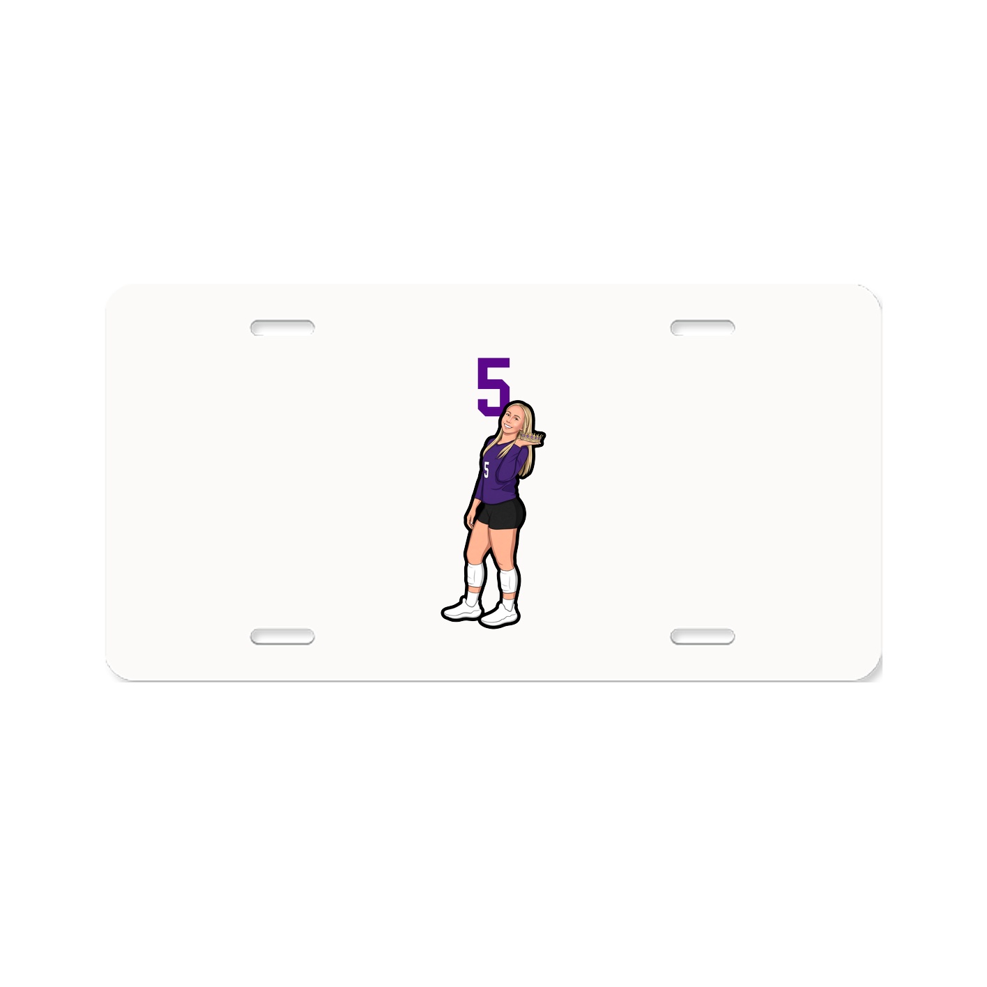 License Plate — Number Top in Classic