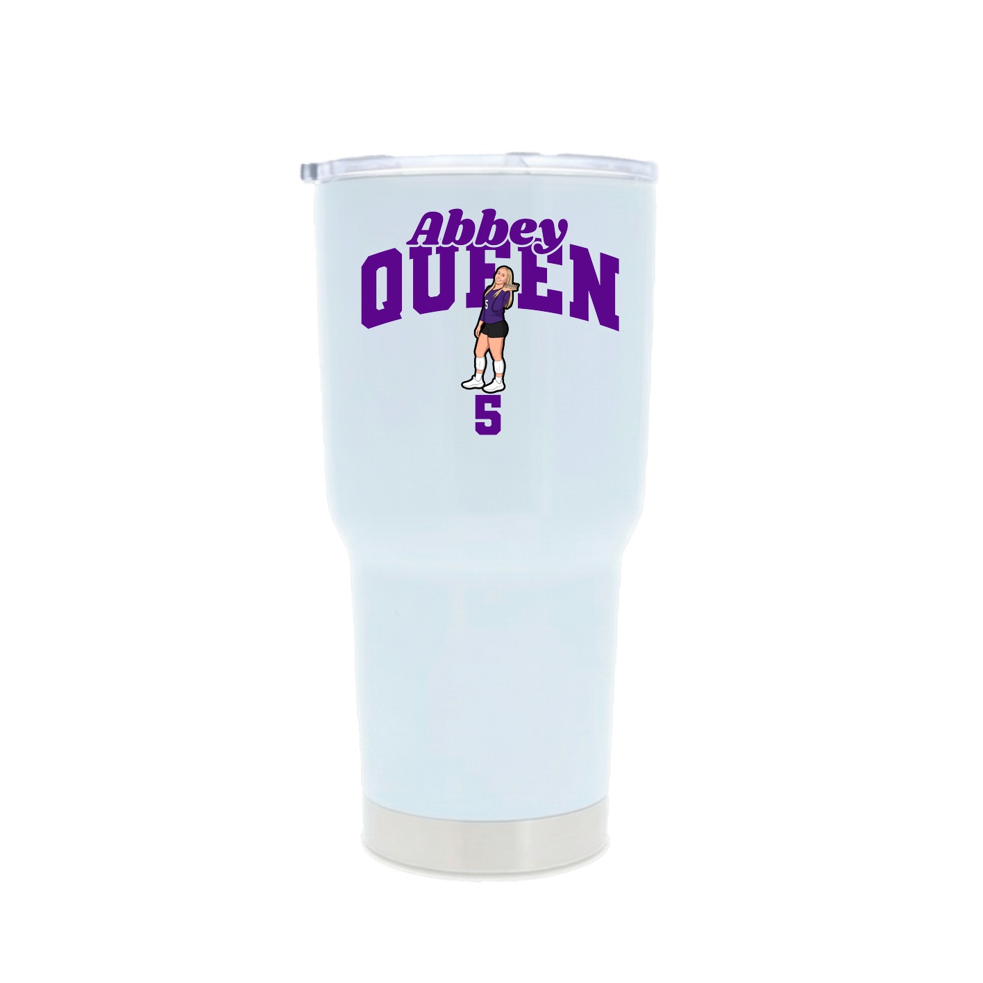 30oz Stainless Steel Tumbler — Signature Arch in White