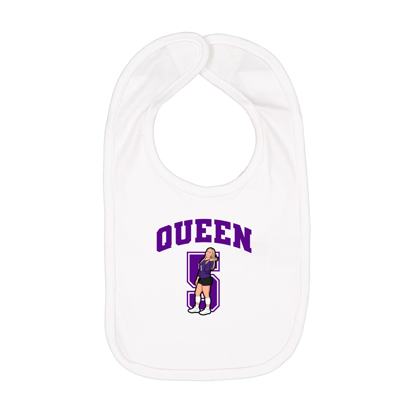 Infant Bib — Number in White