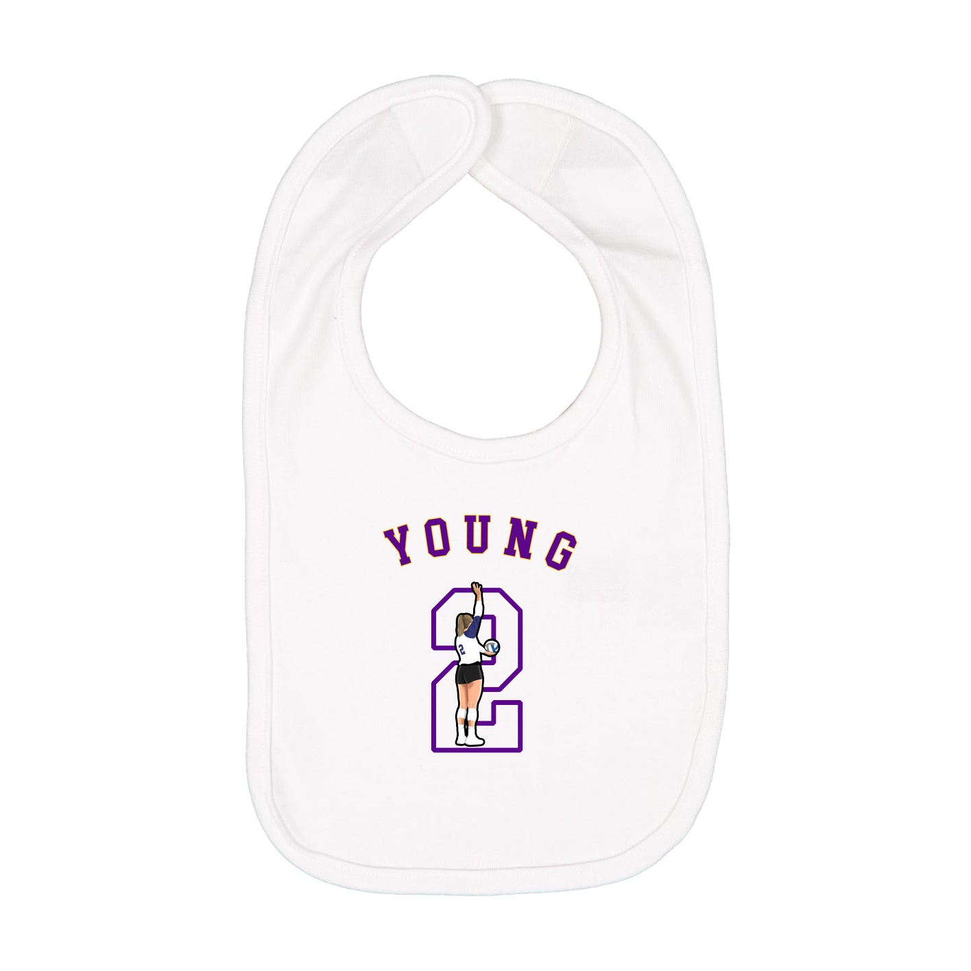 Infant Bib — Shirsey Arch in White