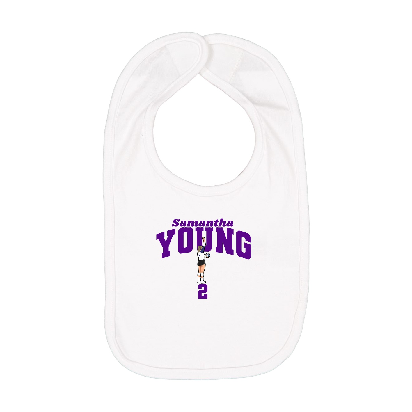 Infant Bib — Signature Arch in White