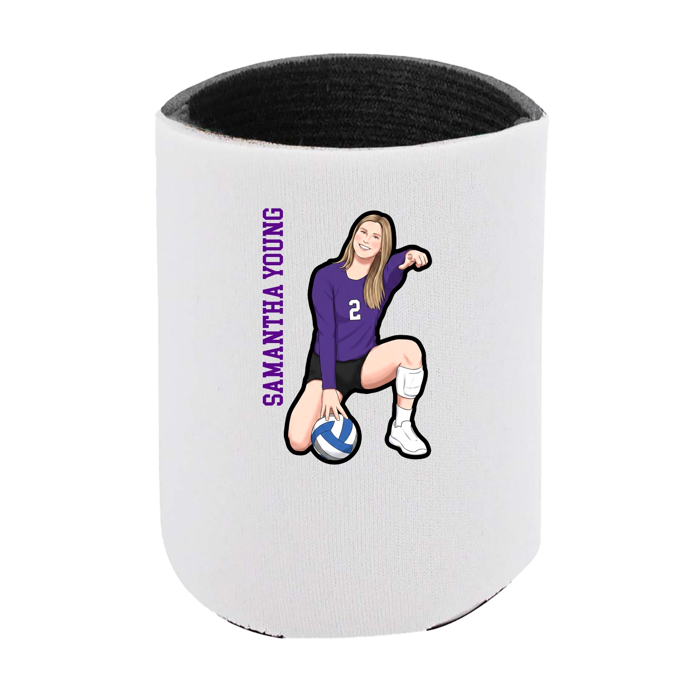 Can Holder — Name Vertical in White