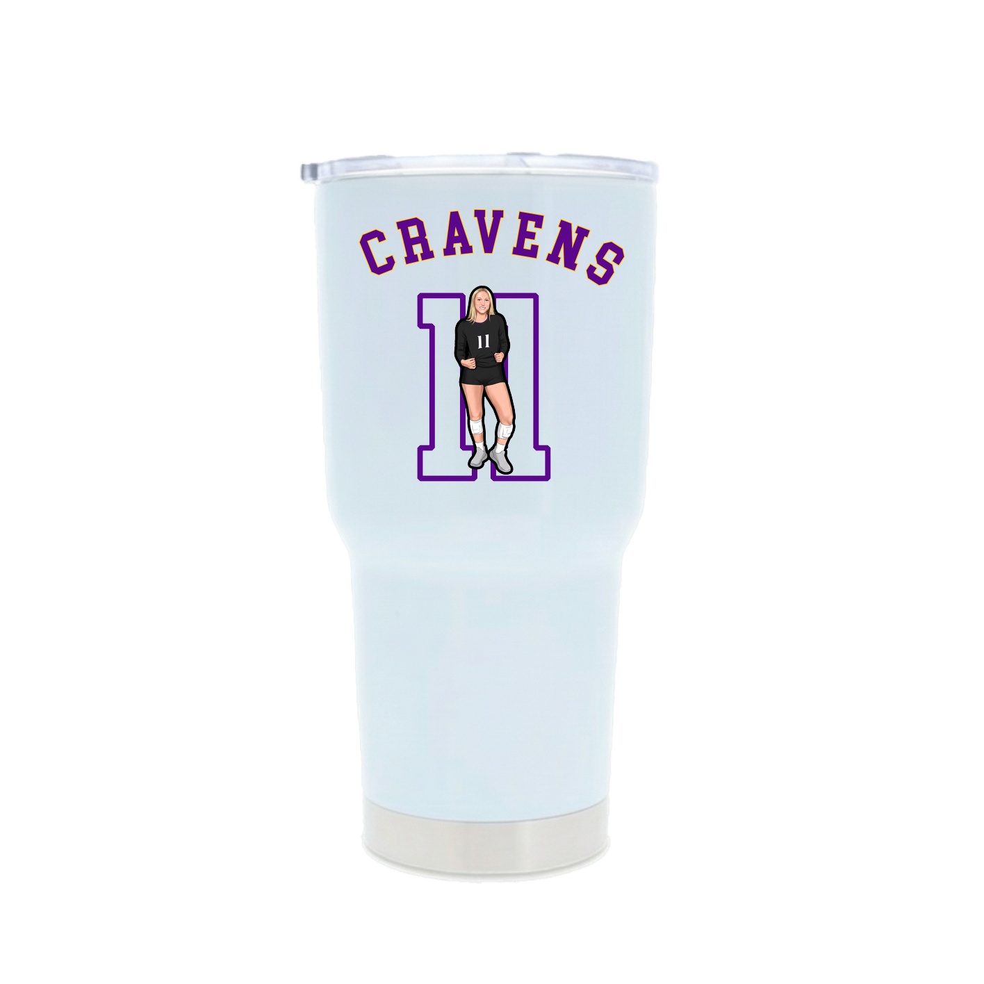 30oz Stainless Steel Tumbler — Shirsey Arch in White