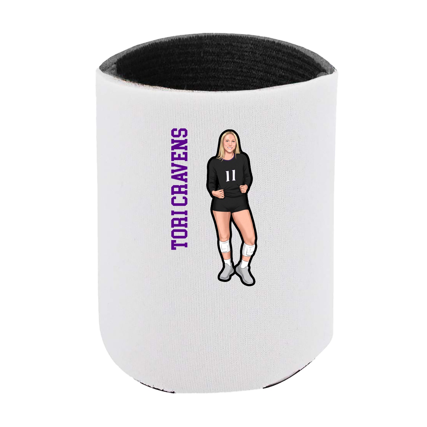 Can Holder — Name Vertical in White