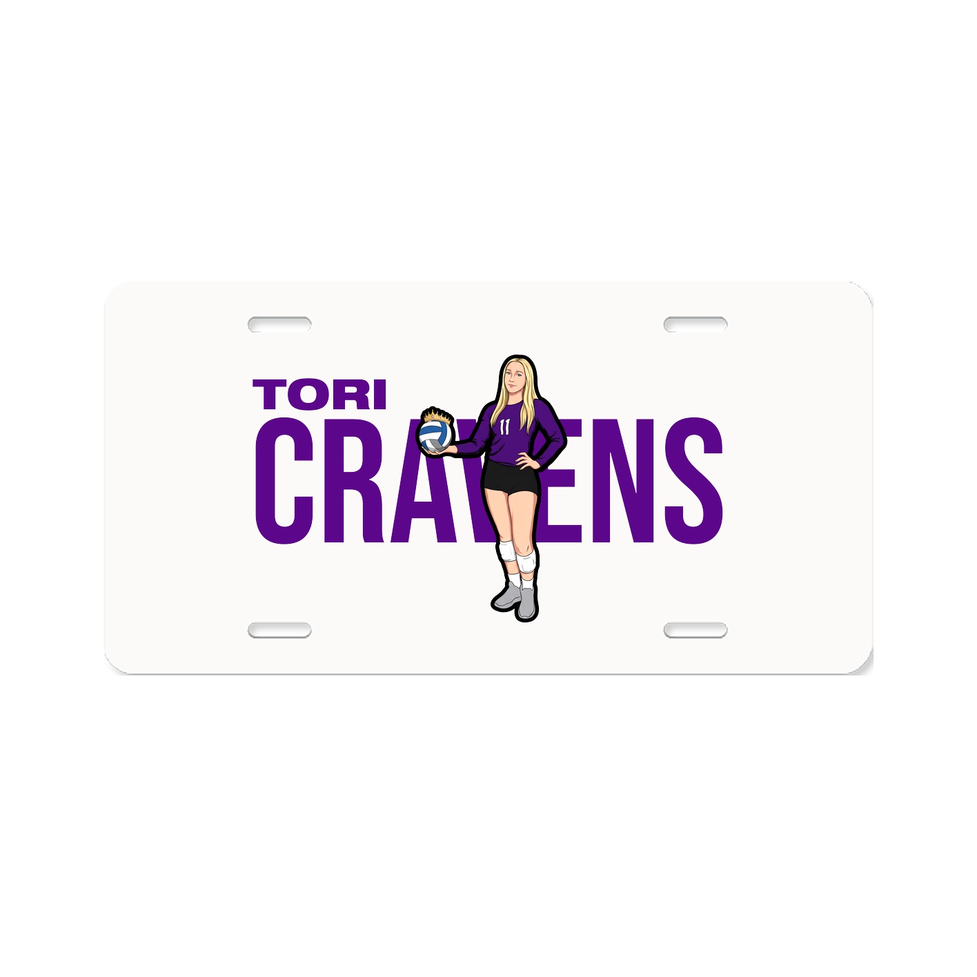 License Plate — Player Name in Classic