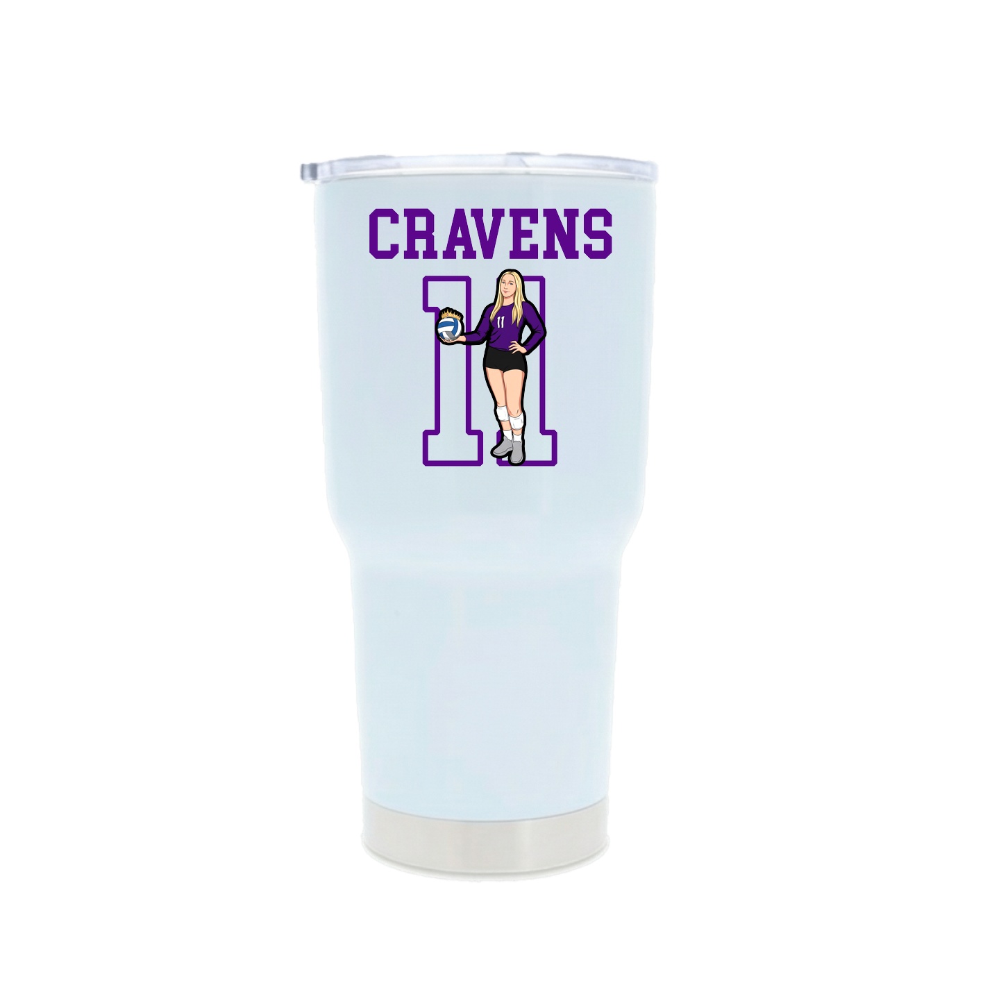 30oz Stainless Steel Tumbler — Shirsey in White