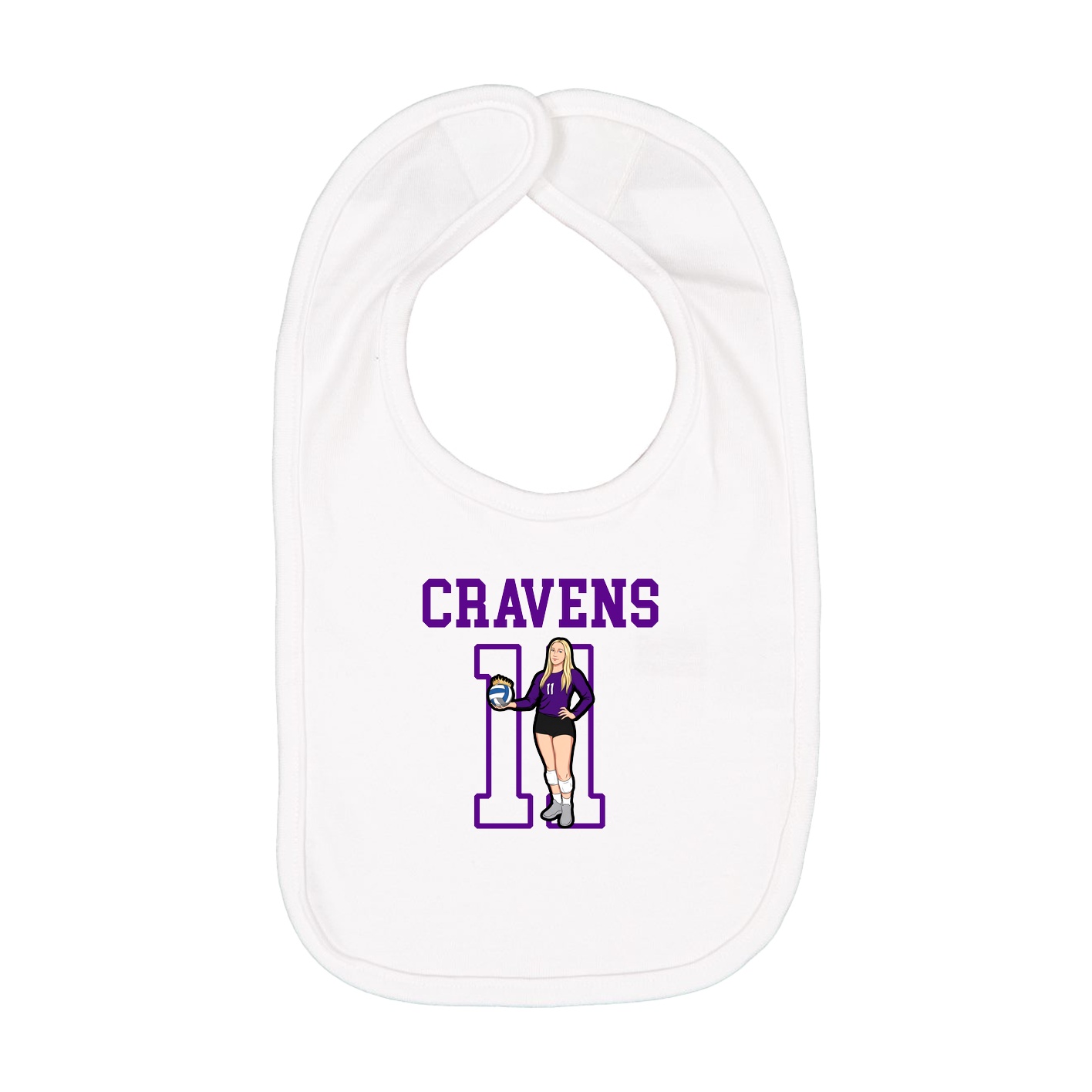 Infant Bib — Shirsey in White