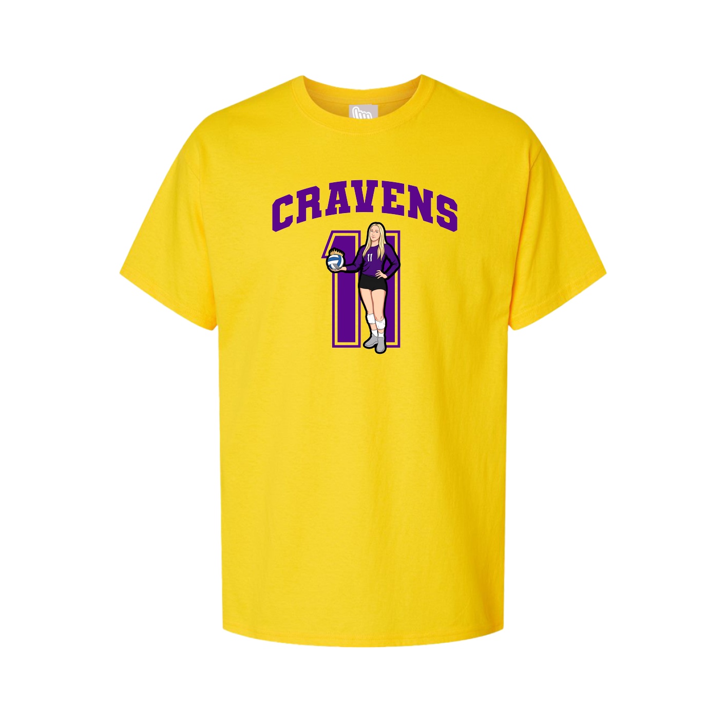 Youth Tee — Number in Gold
