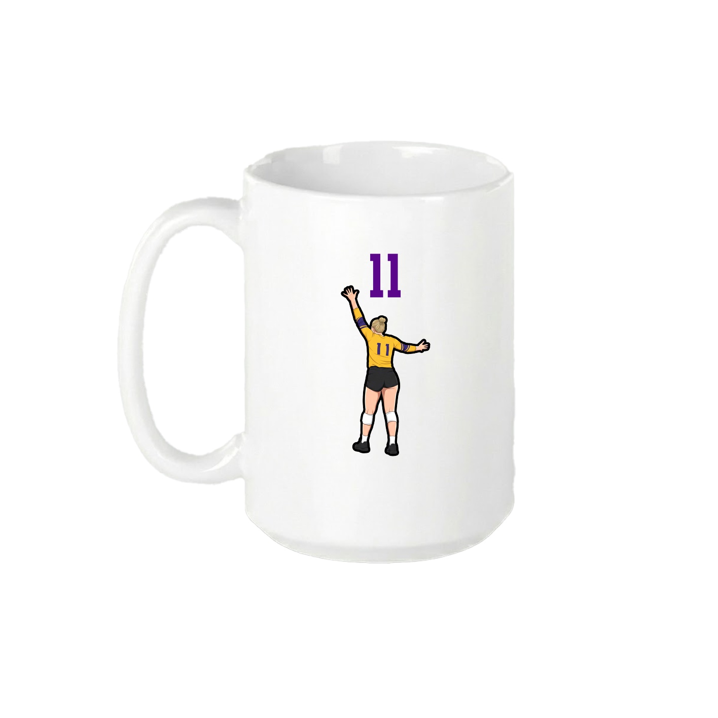 15oz Coffee Mug — Number Top in White