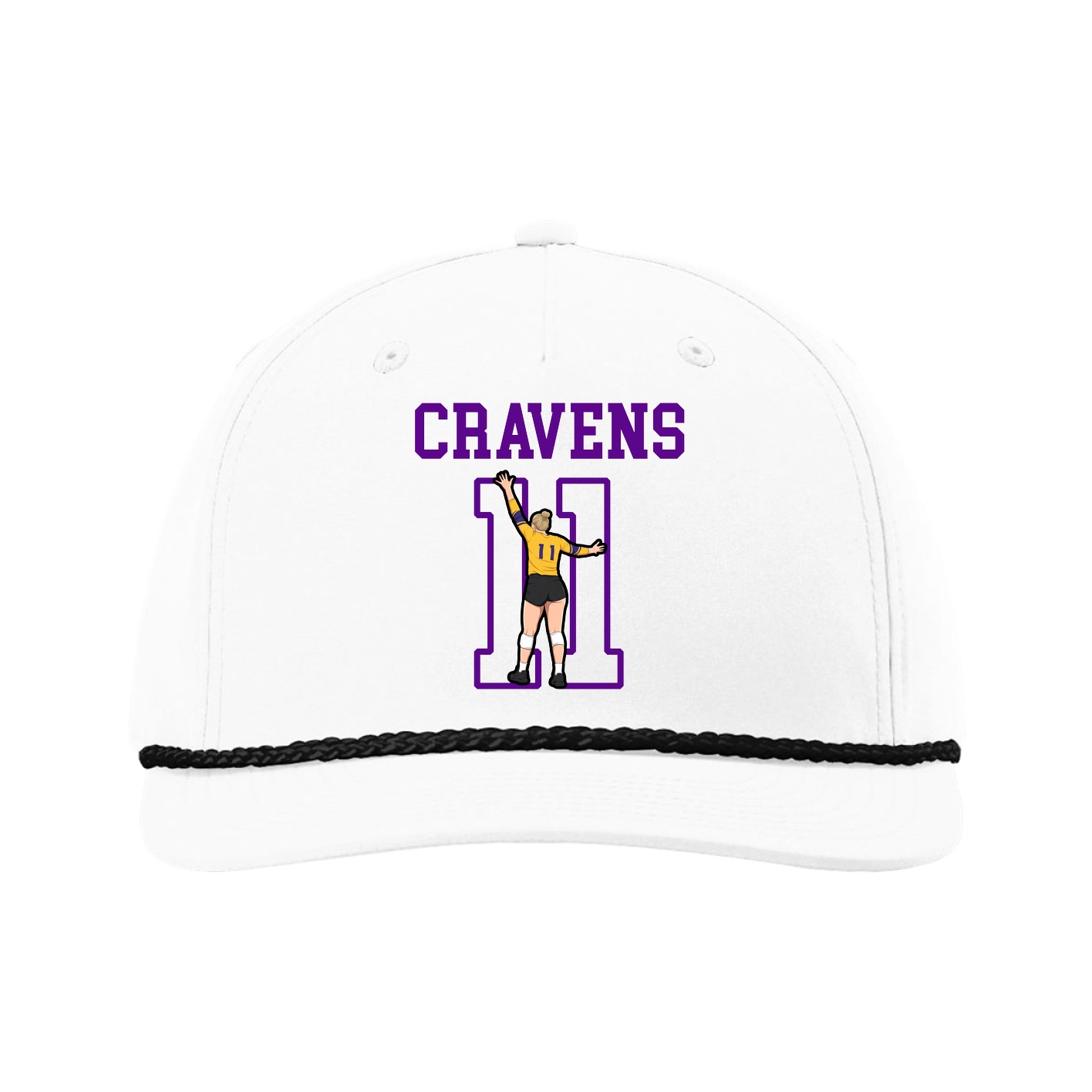 Five-Panel Classic Rope Cap — Shirsey in White