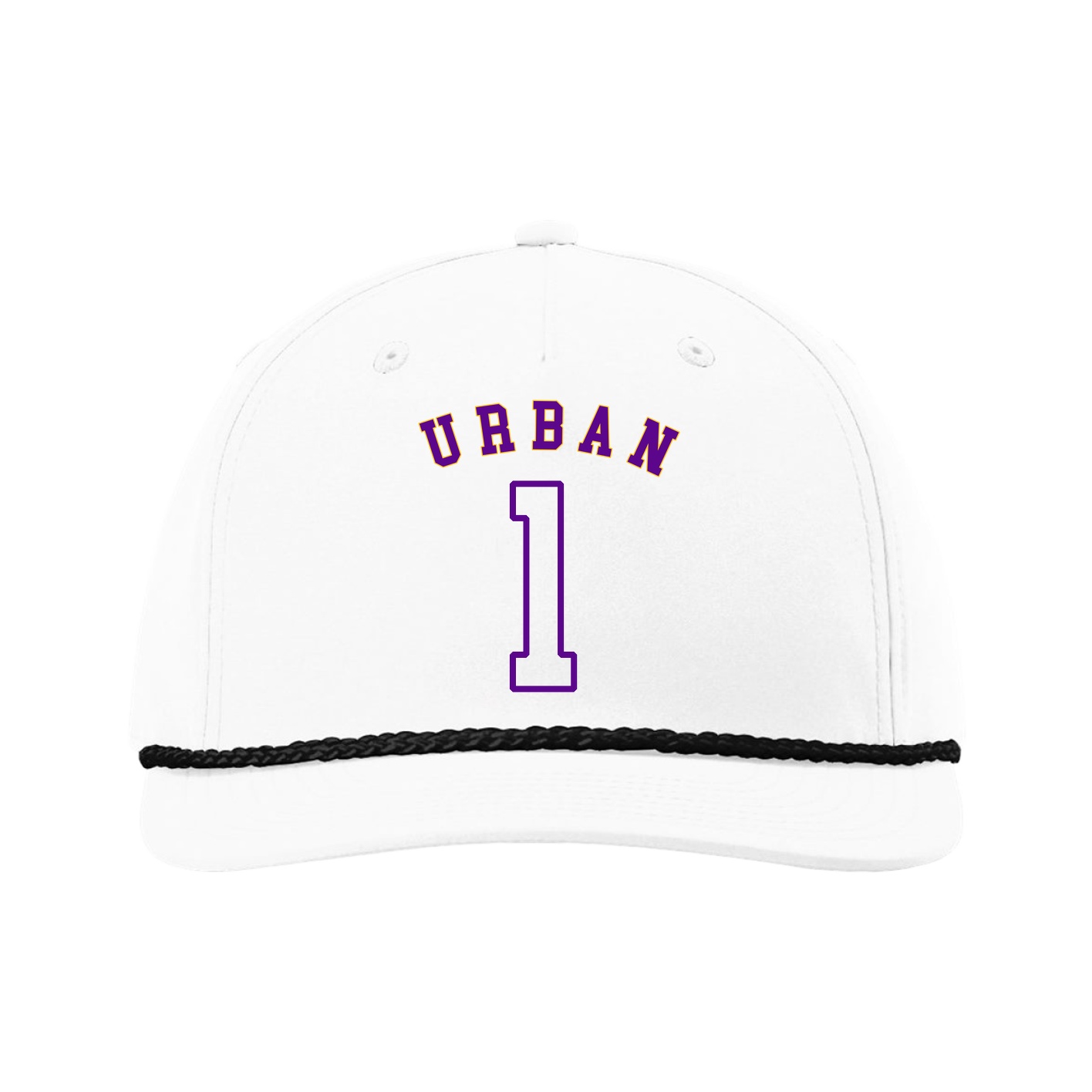 Five-Panel Classic Rope Cap — Shirsey Arch in White