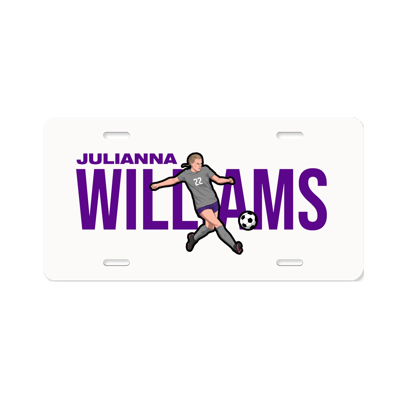 License Plate — Player Name in Classic