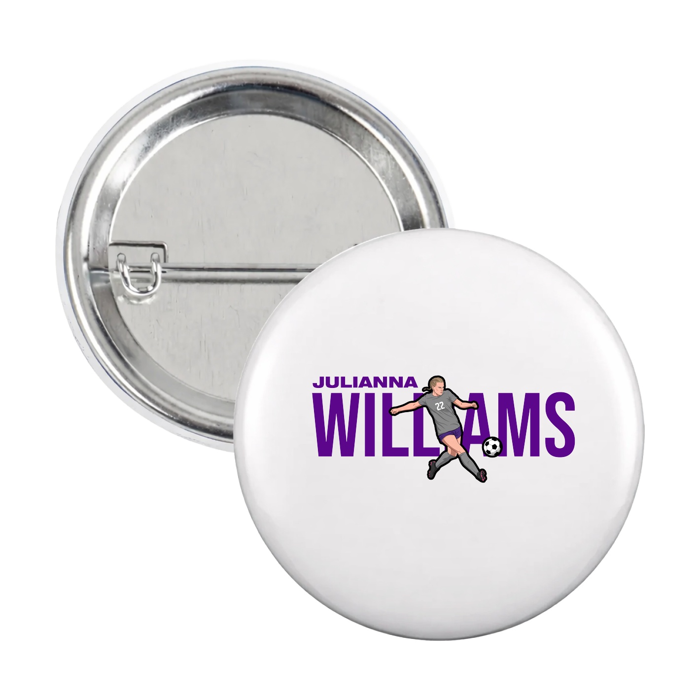 Game Day Button — Player Name in White