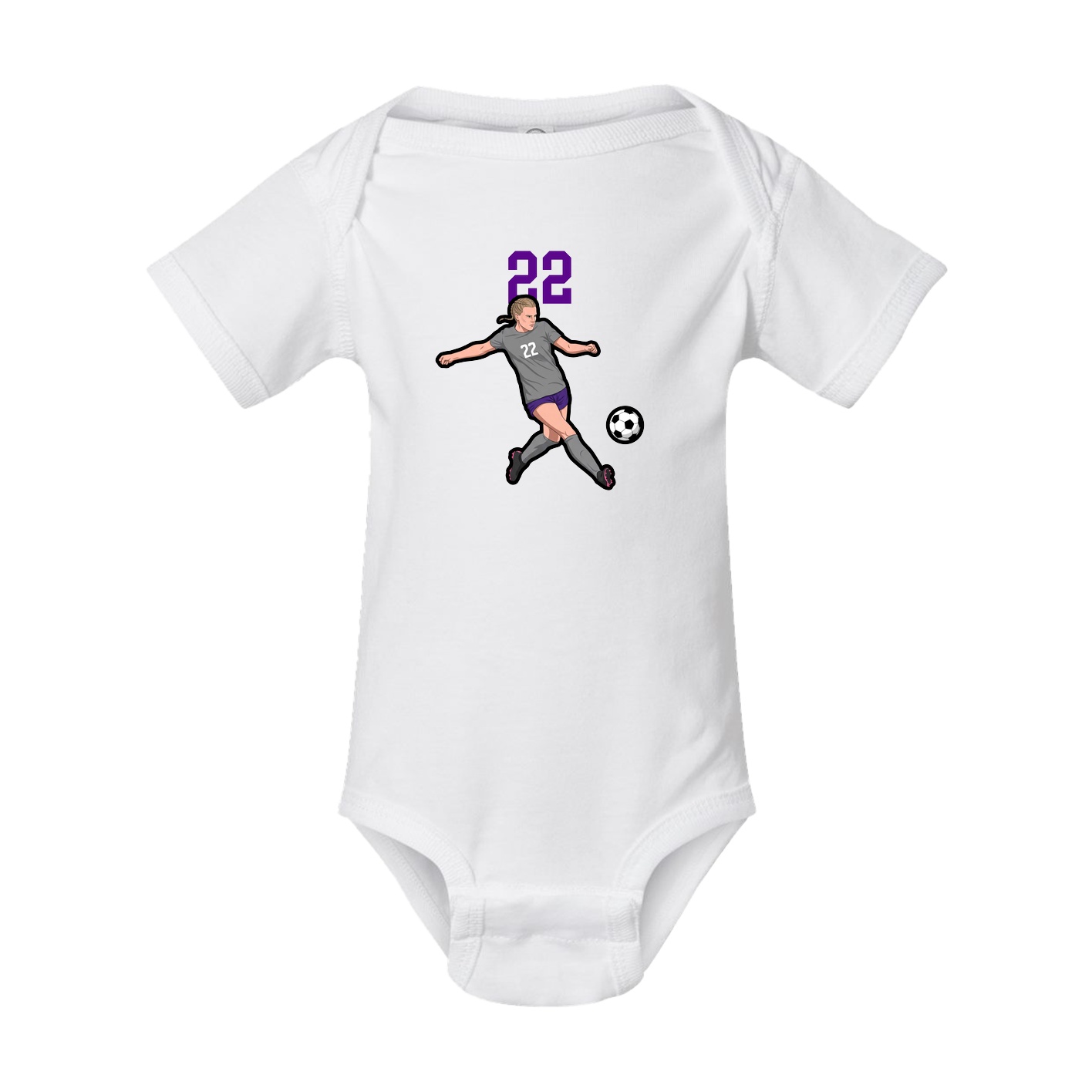 Baby Onesie — Number Top in White