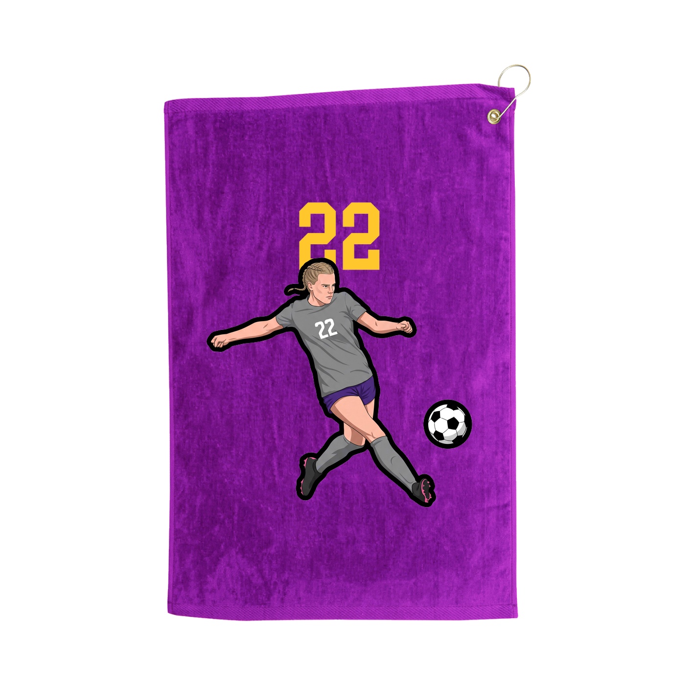 Golf Towel — Number Top in Purple