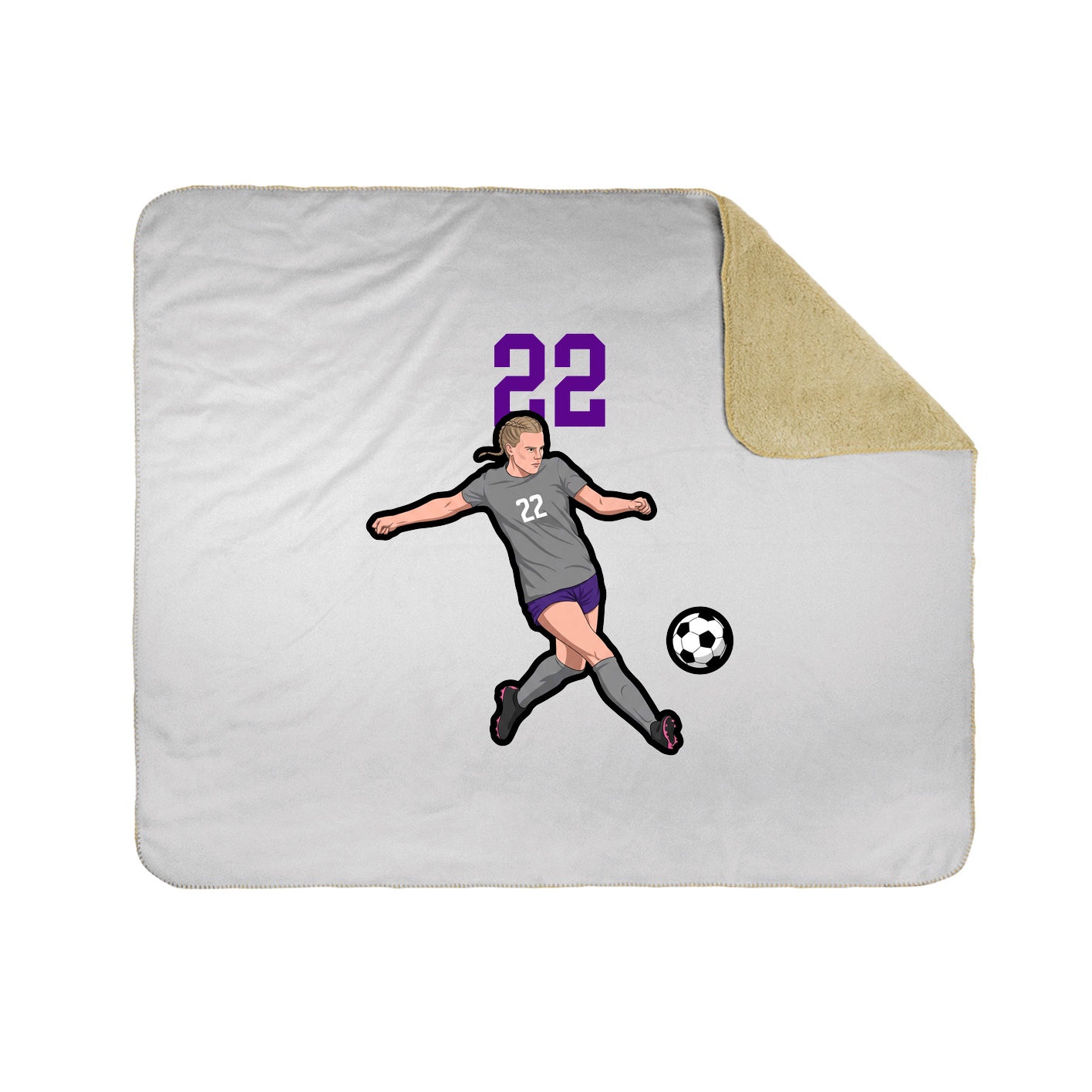 Throw Blanket — Number Top in White