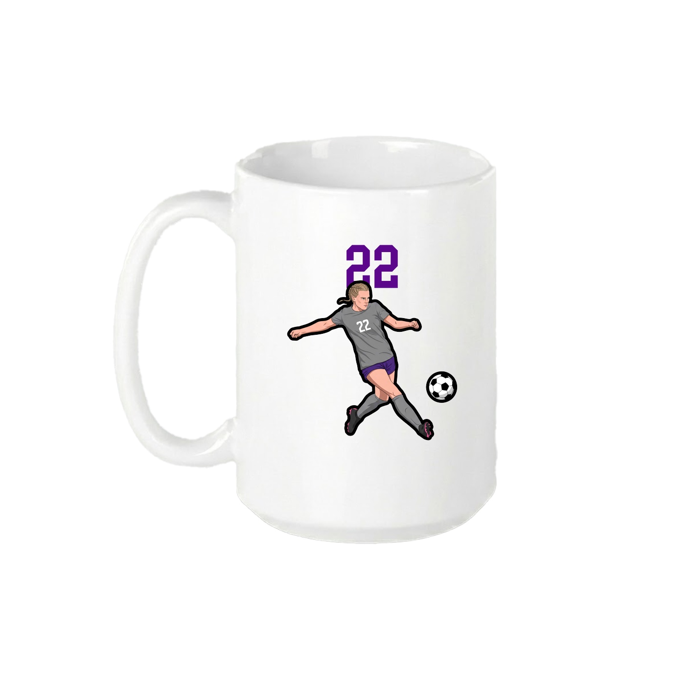 15oz Coffee Mug — Number Top in White