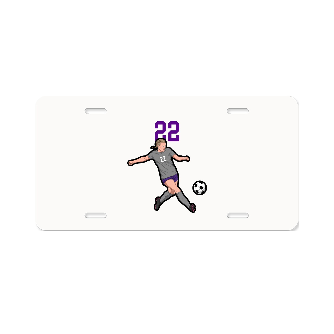 License Plate — Number Top in Classic