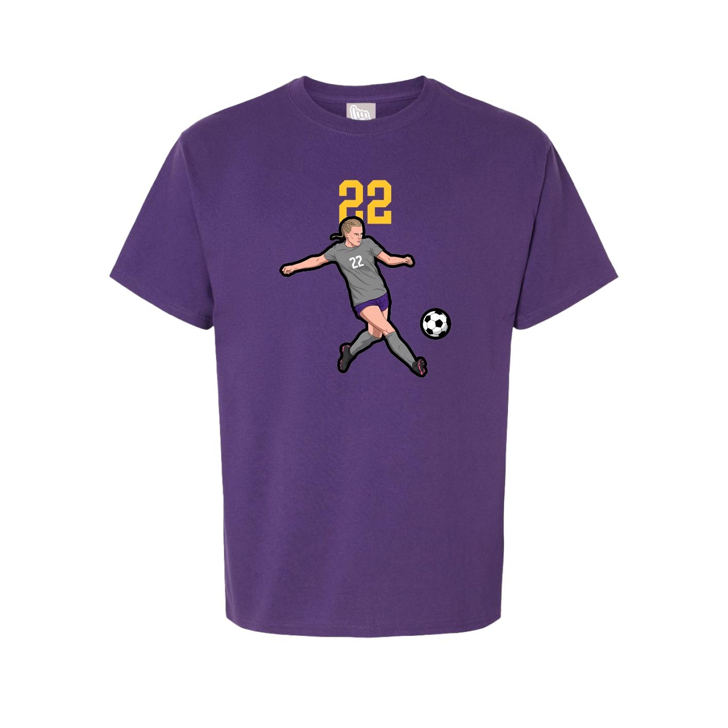 Youth Tee — Number Top in Purple