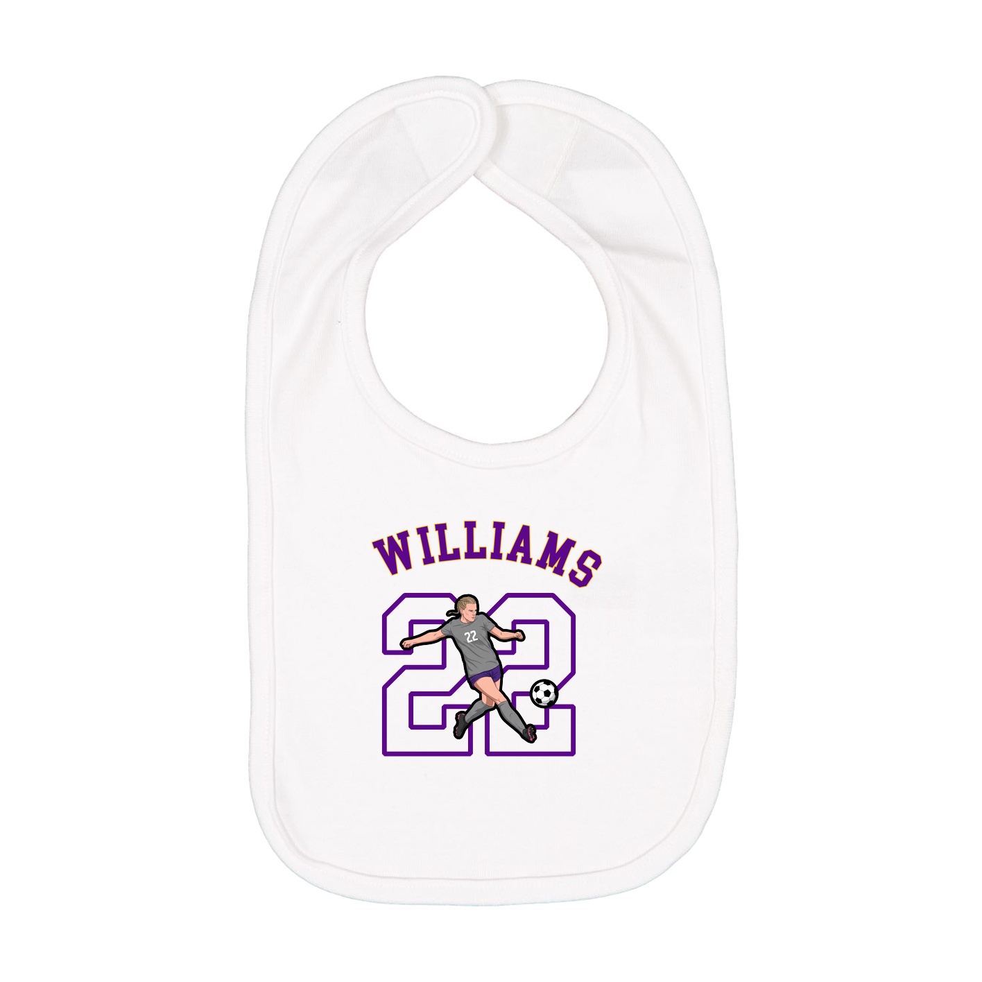 Infant Bib — Shirsey Arch in White