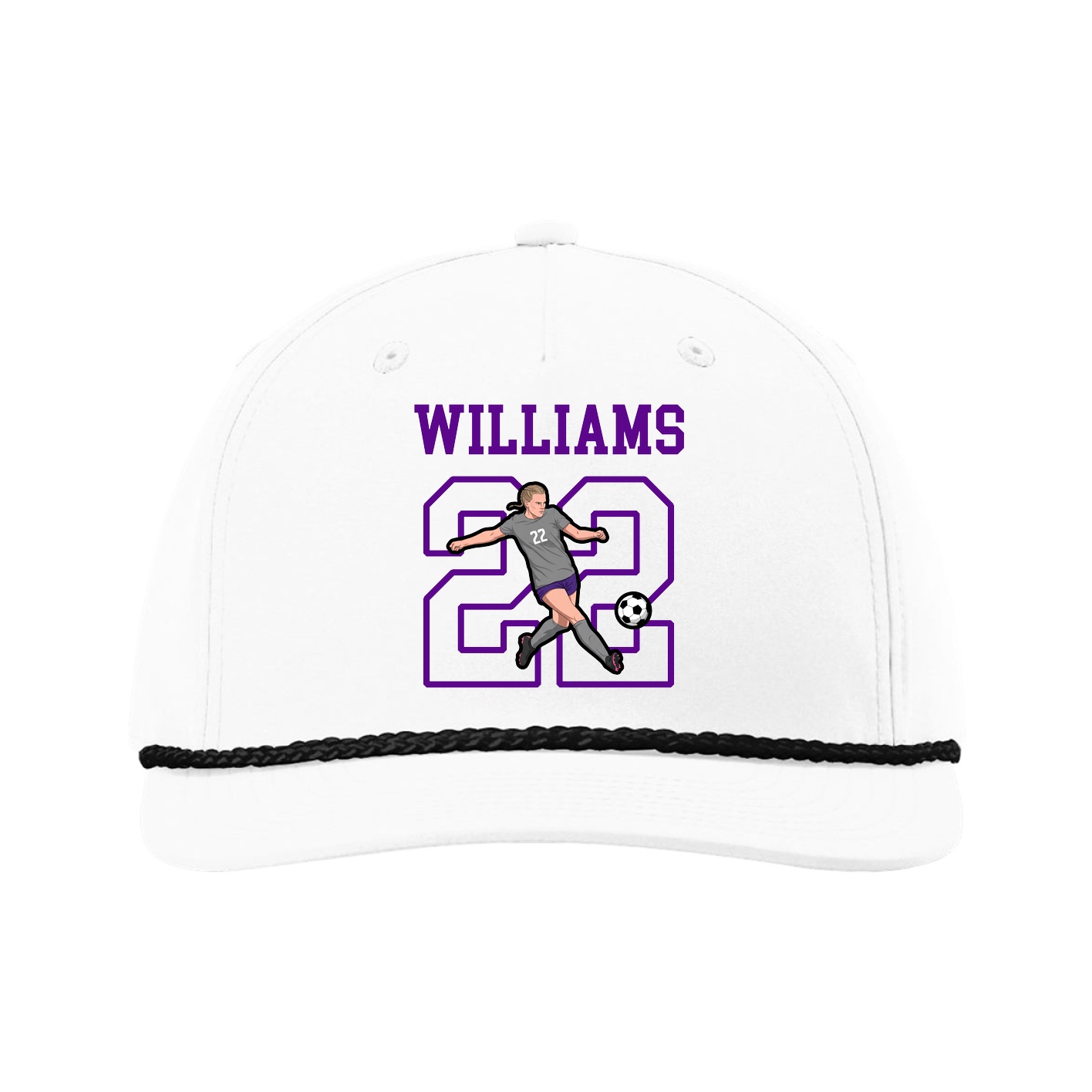 Five-Panel Classic Rope Cap — Shirsey in White