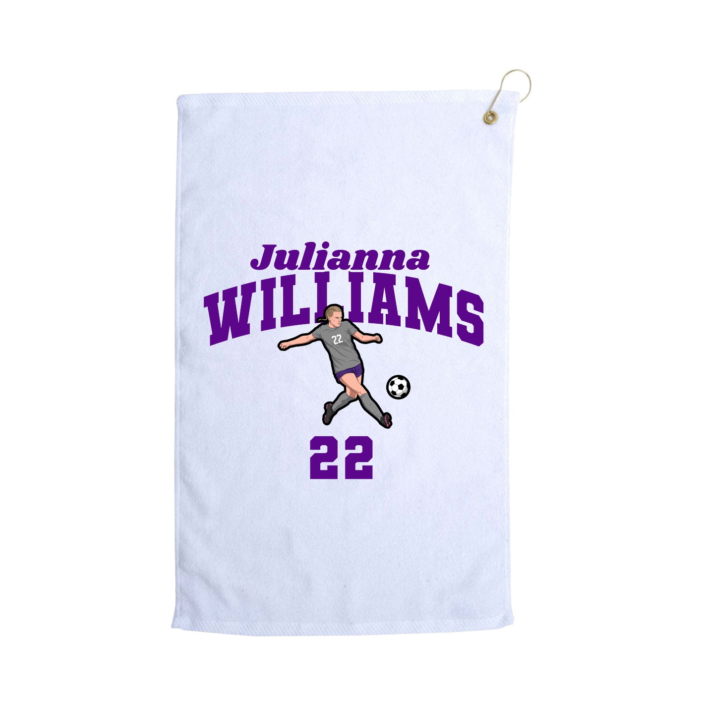 Golf Towel — Signature Arch in White