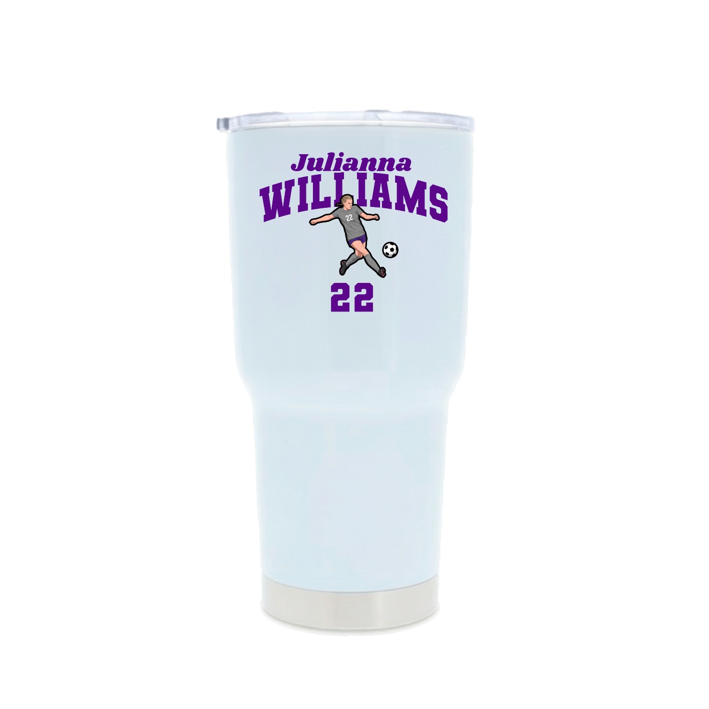 30oz Stainless Steel Tumbler — Signature Arch in White