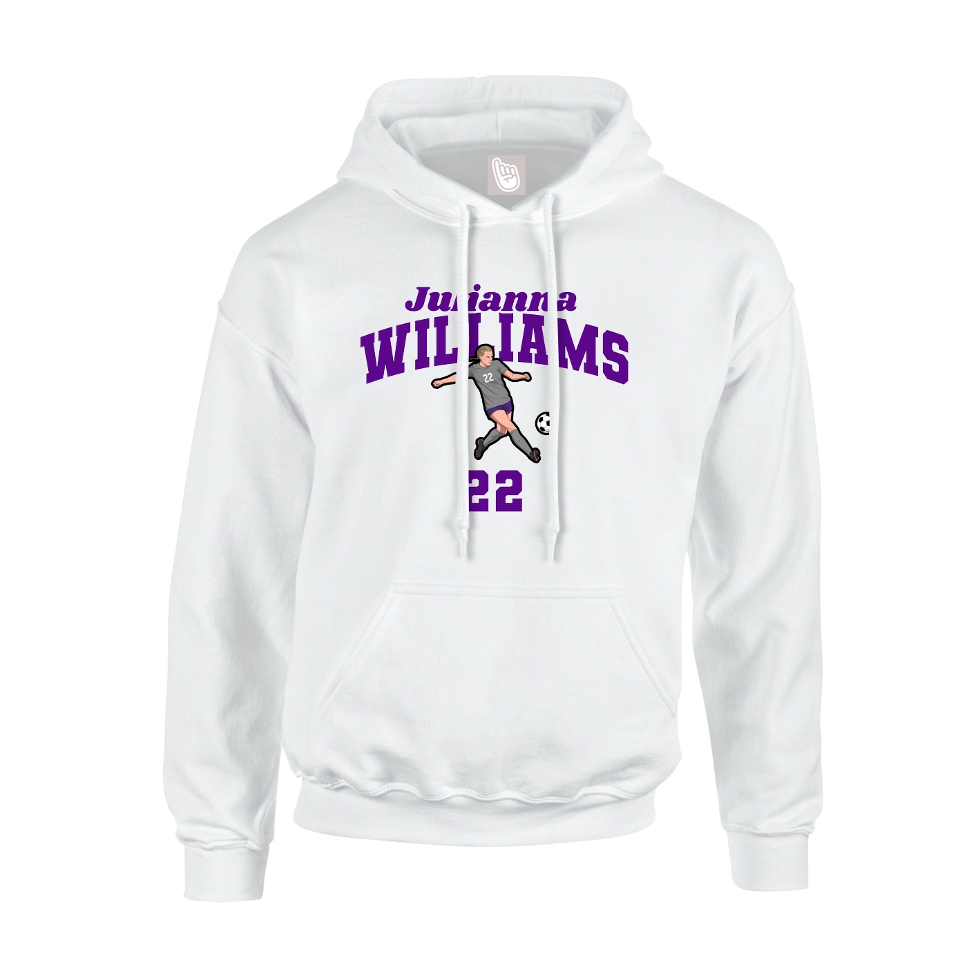 Hoodie — Signature Arch in White