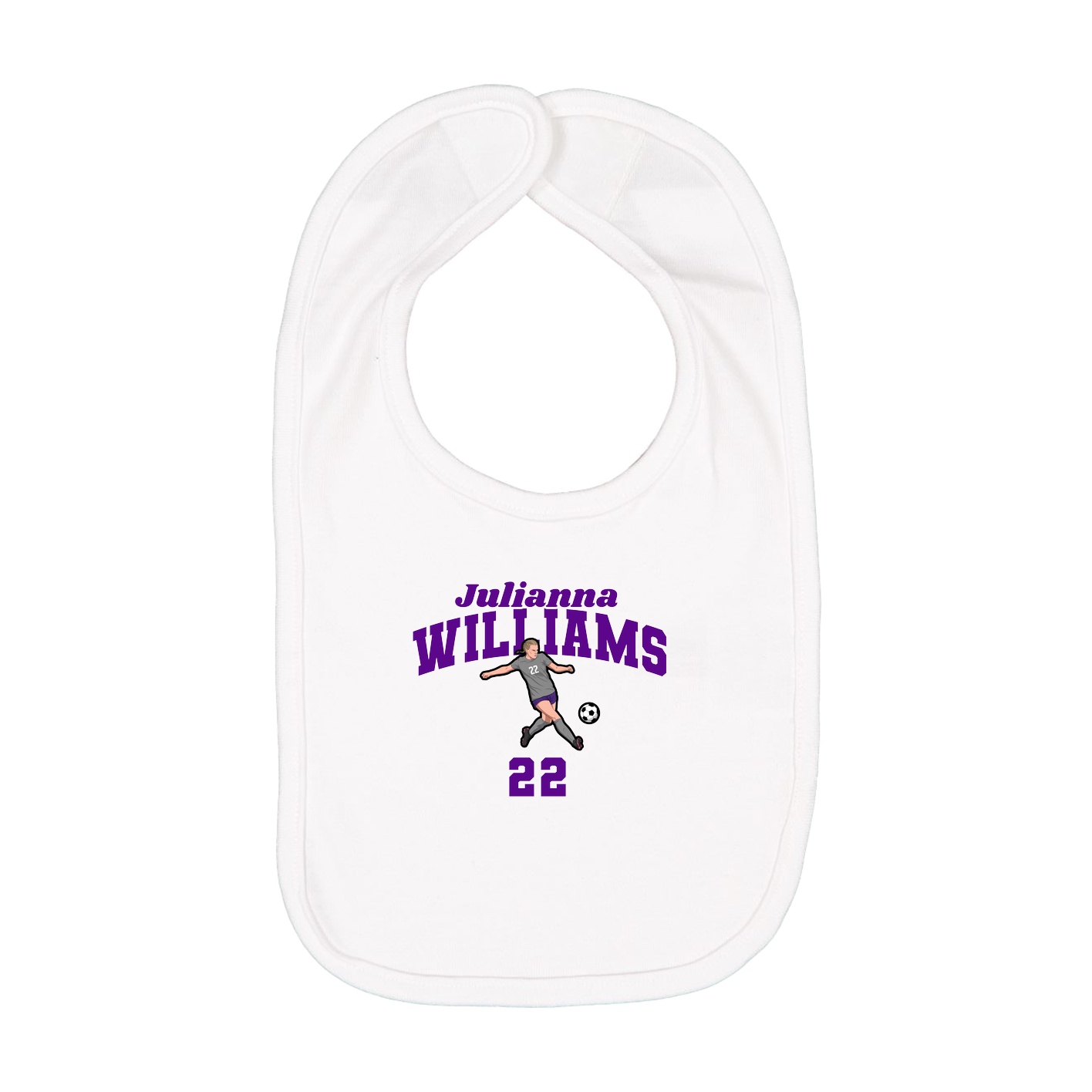 Infant Bib — Signature Arch in White