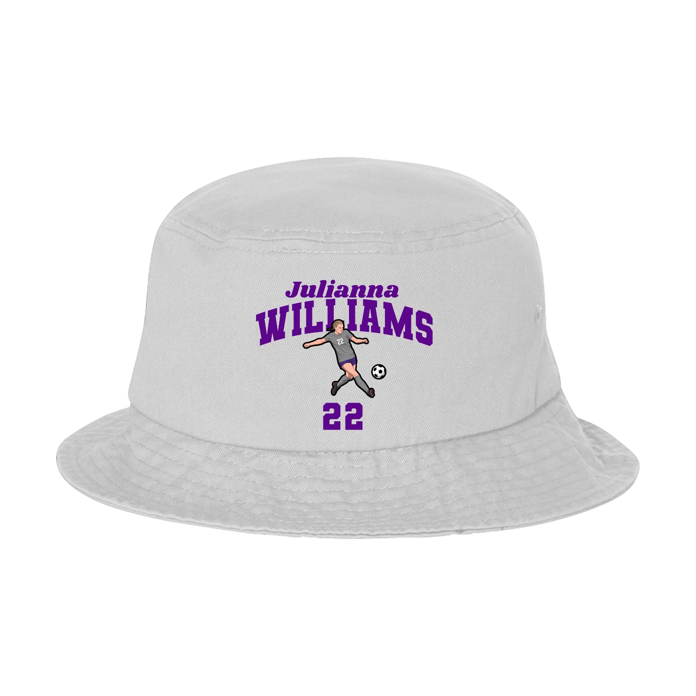 Bucket Cap — Signature Arch in White