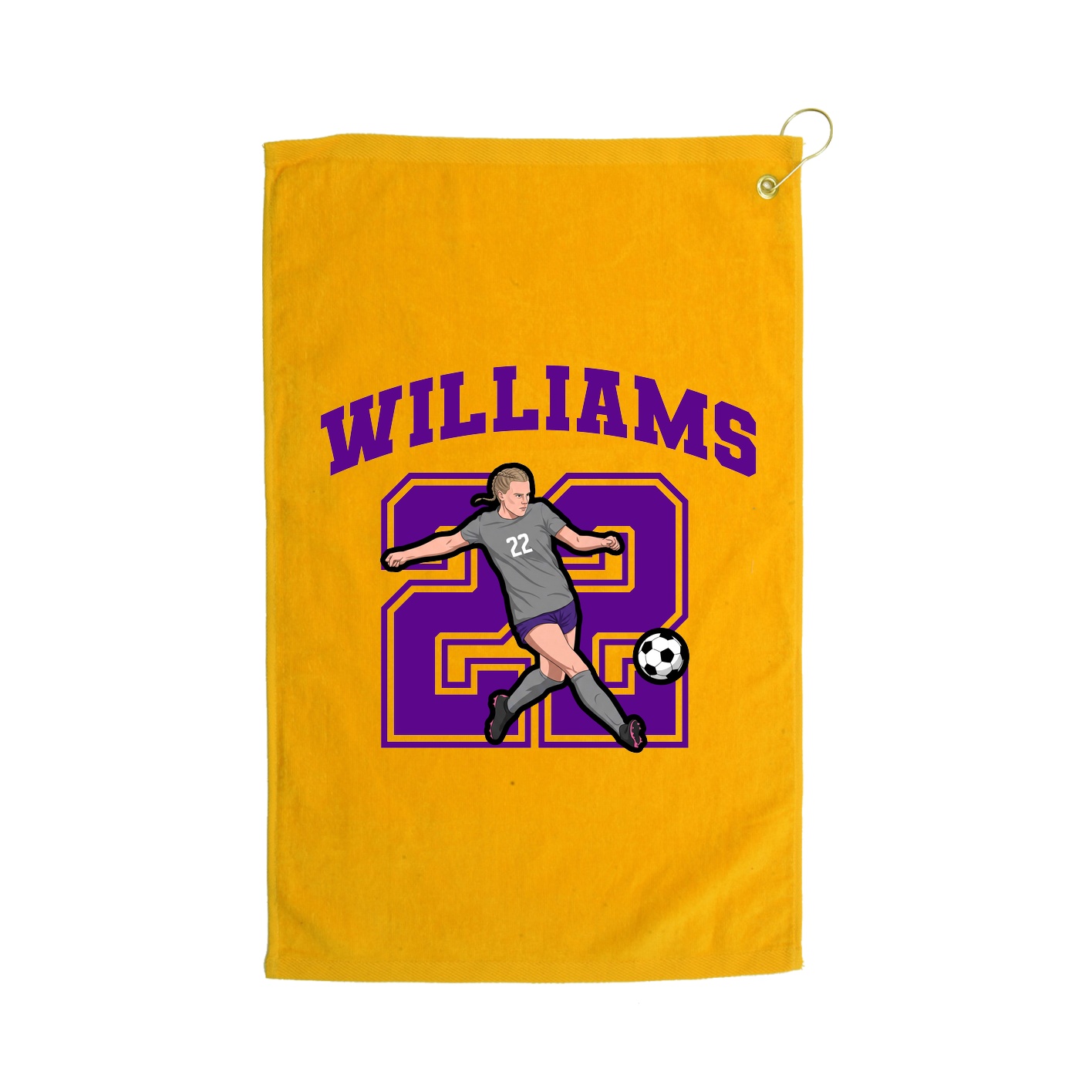 Golf Towel — Number in Gold