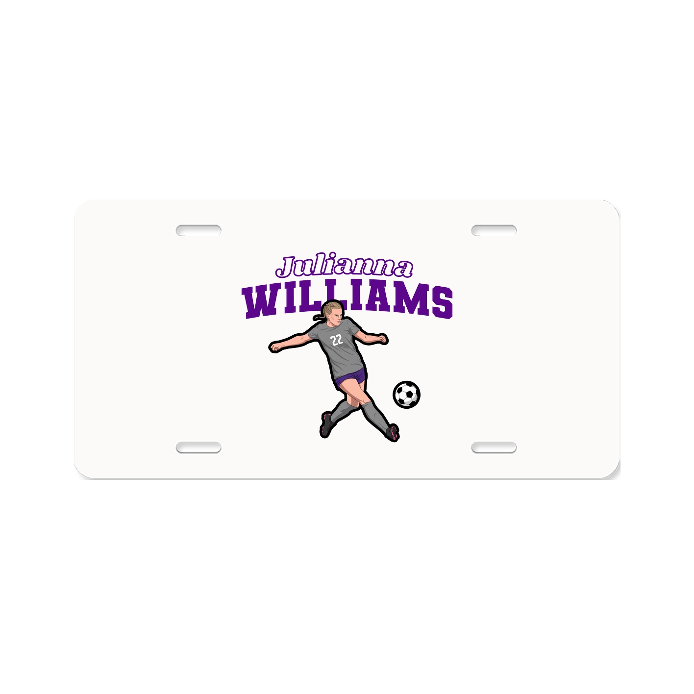License Plate — Name Arch in Classic