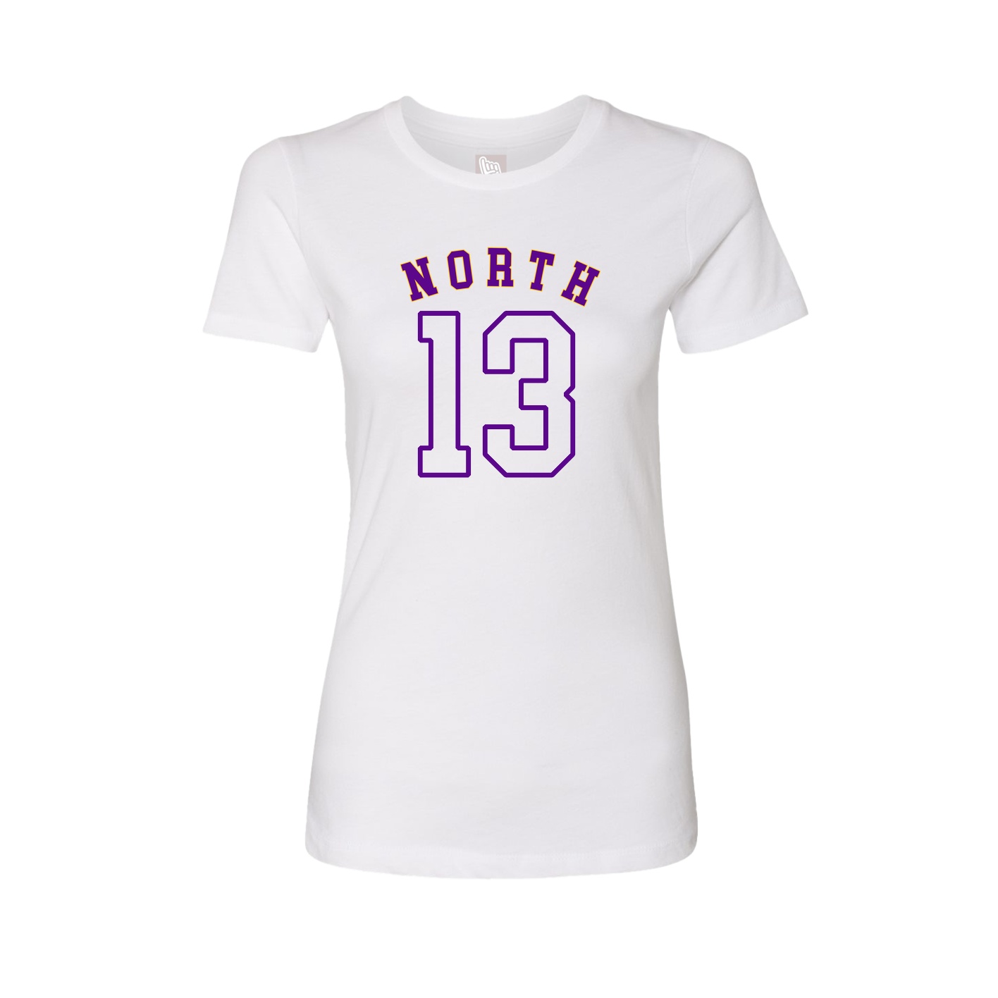 Fitted Women's Tee — Shirsey Arch in White
