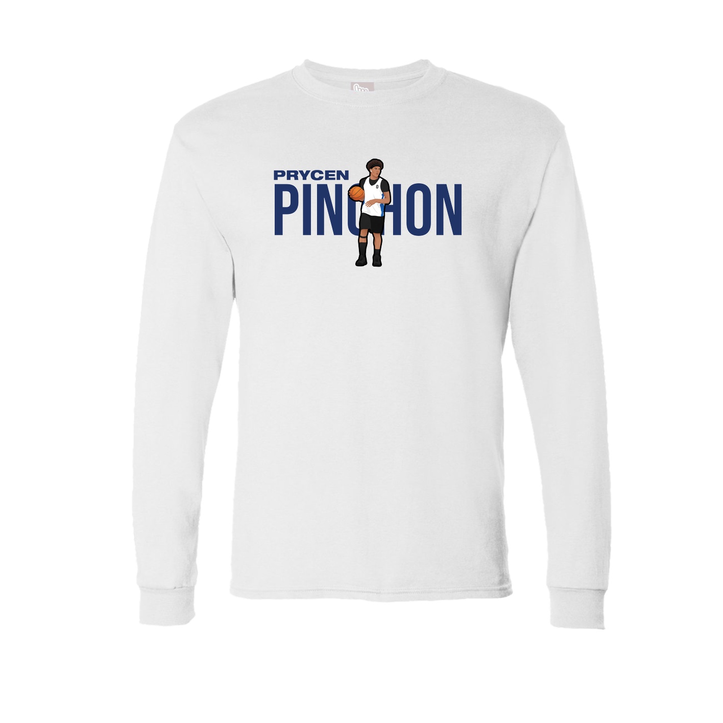 Long Sleeve Tee — Player Name in White