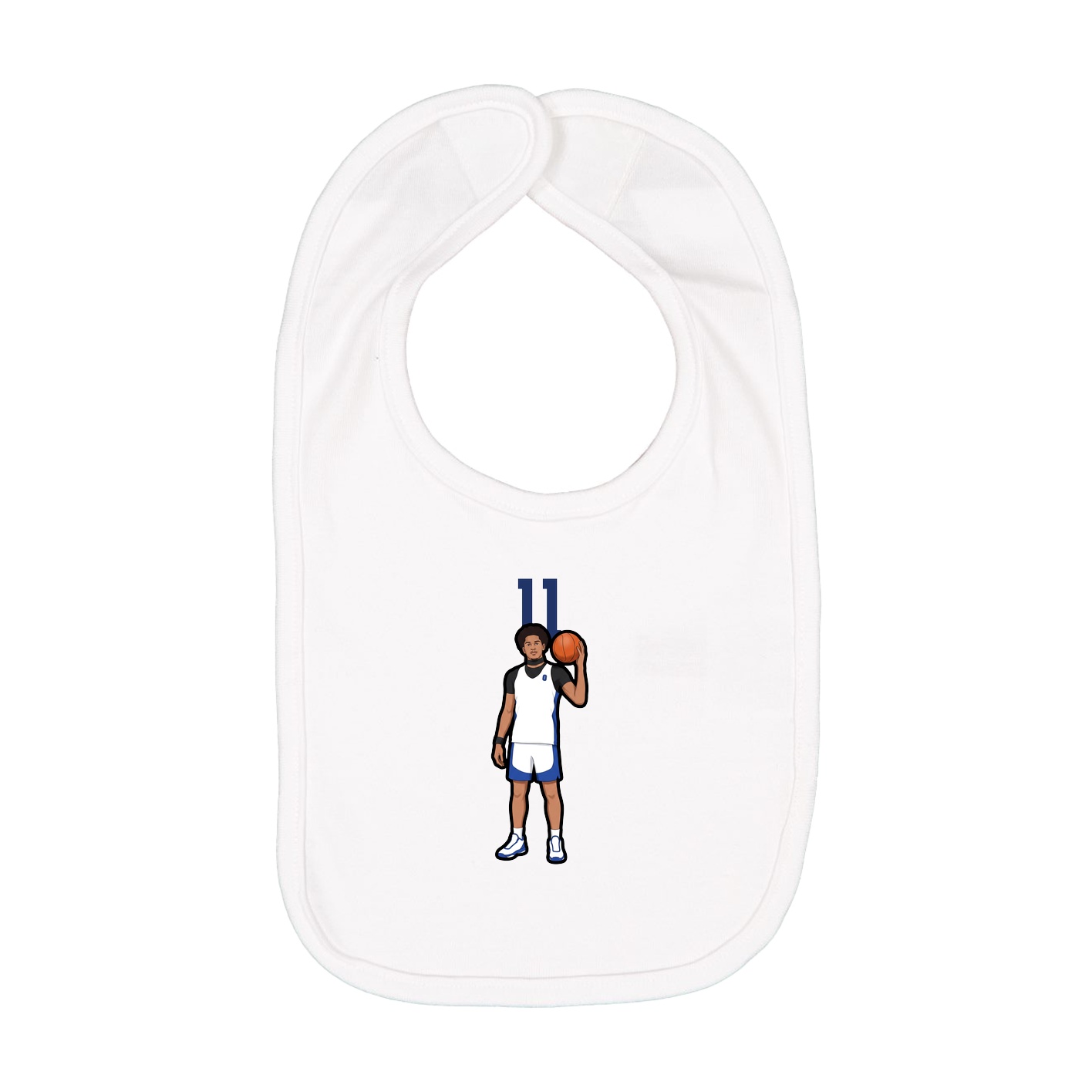 Infant Bib — Number Top in White