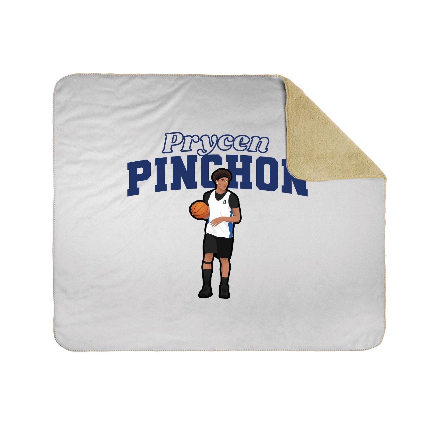 Throw Blanket — Name Arch in White