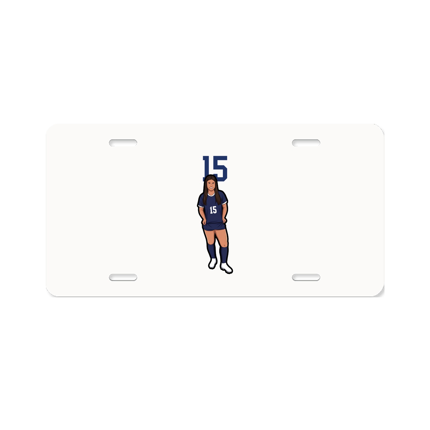 License Plate — Number Top in Classic