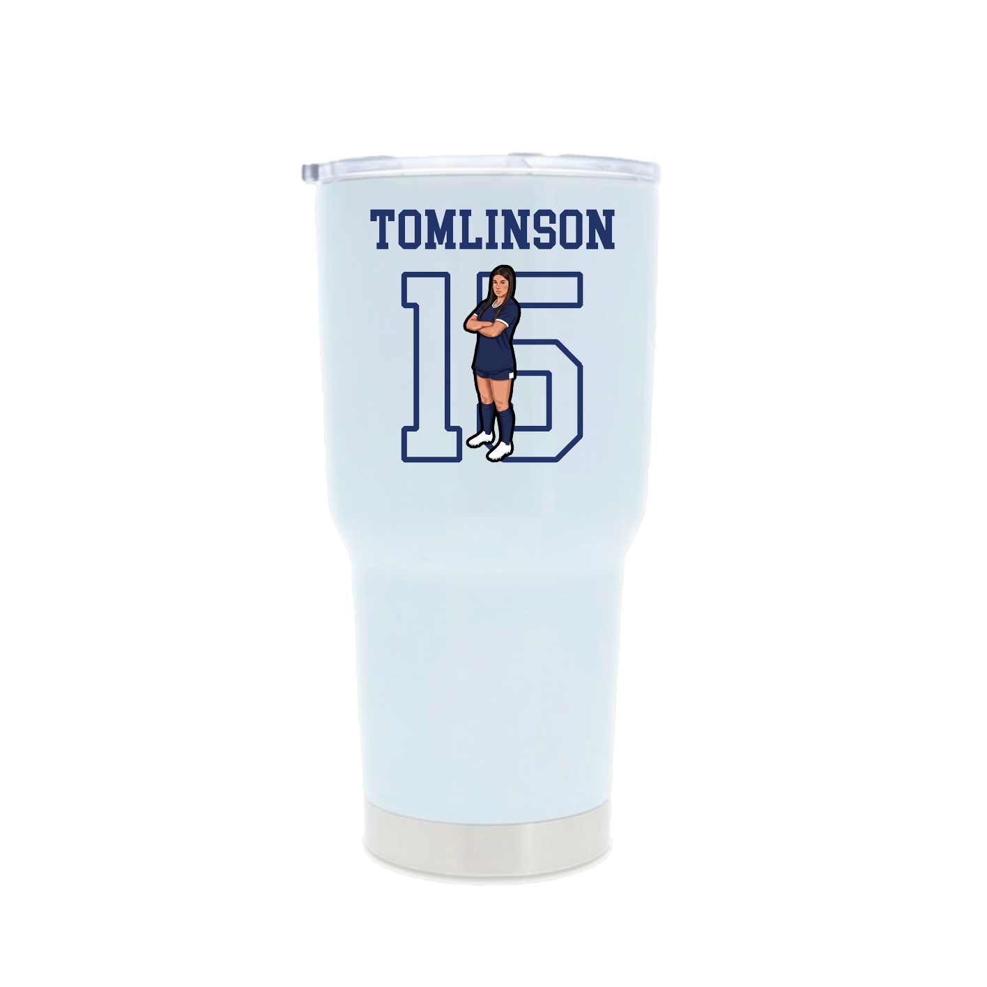 30oz Stainless Steel Tumbler — Shirsey in White